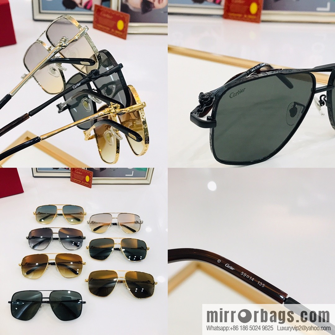 Cartier Metal Framed Men's Sunglasses