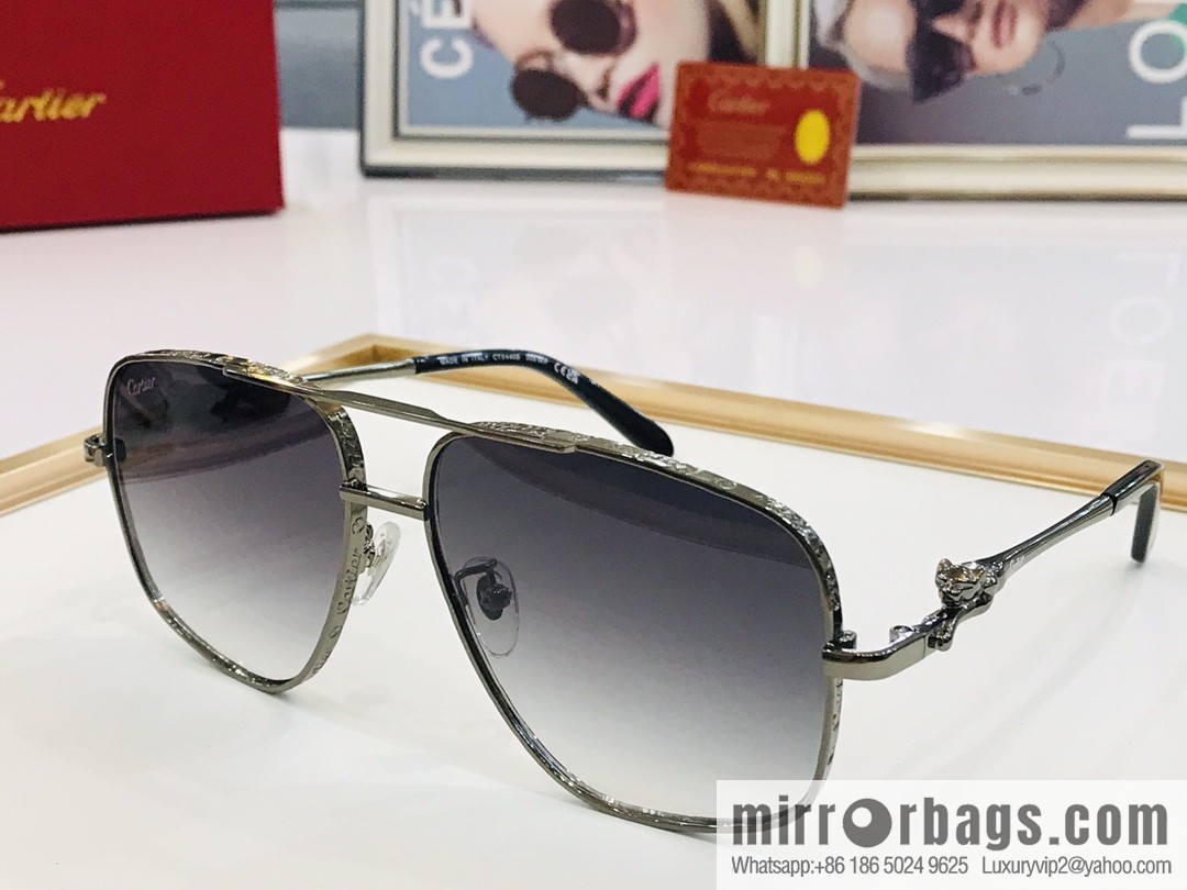 Cartier Metal Framed Men's Sunglasses