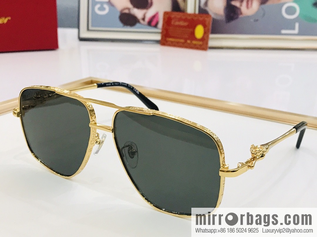 Cartier Metal Framed Men's Sunglasses