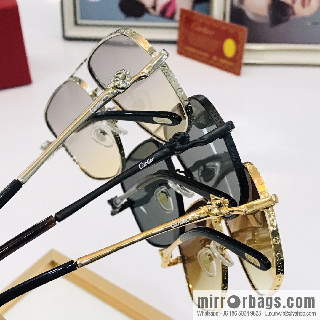 Cartier Metal Framed Men's Sunglasses