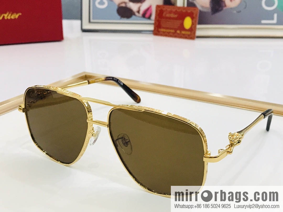 Cartier Metal Framed Men's Sunglasses