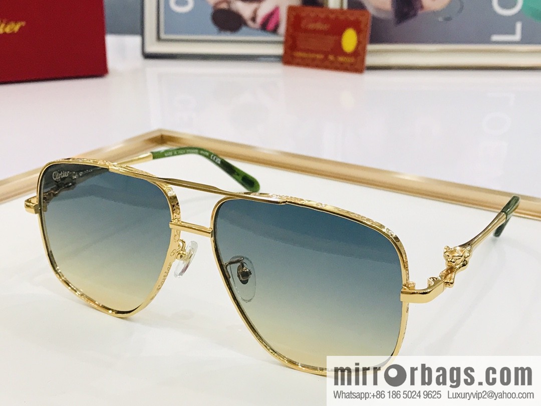 Cartier Metal Framed Men's Sunglasses