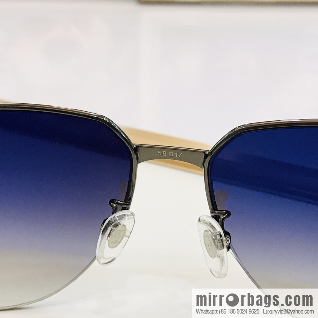 Cartier Wooden Temple Men's Sunglasses