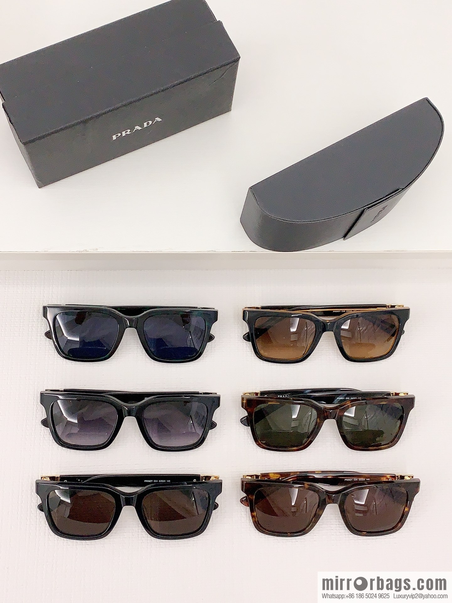 Prada Classic Plate Large Square Unisex Sunglasses