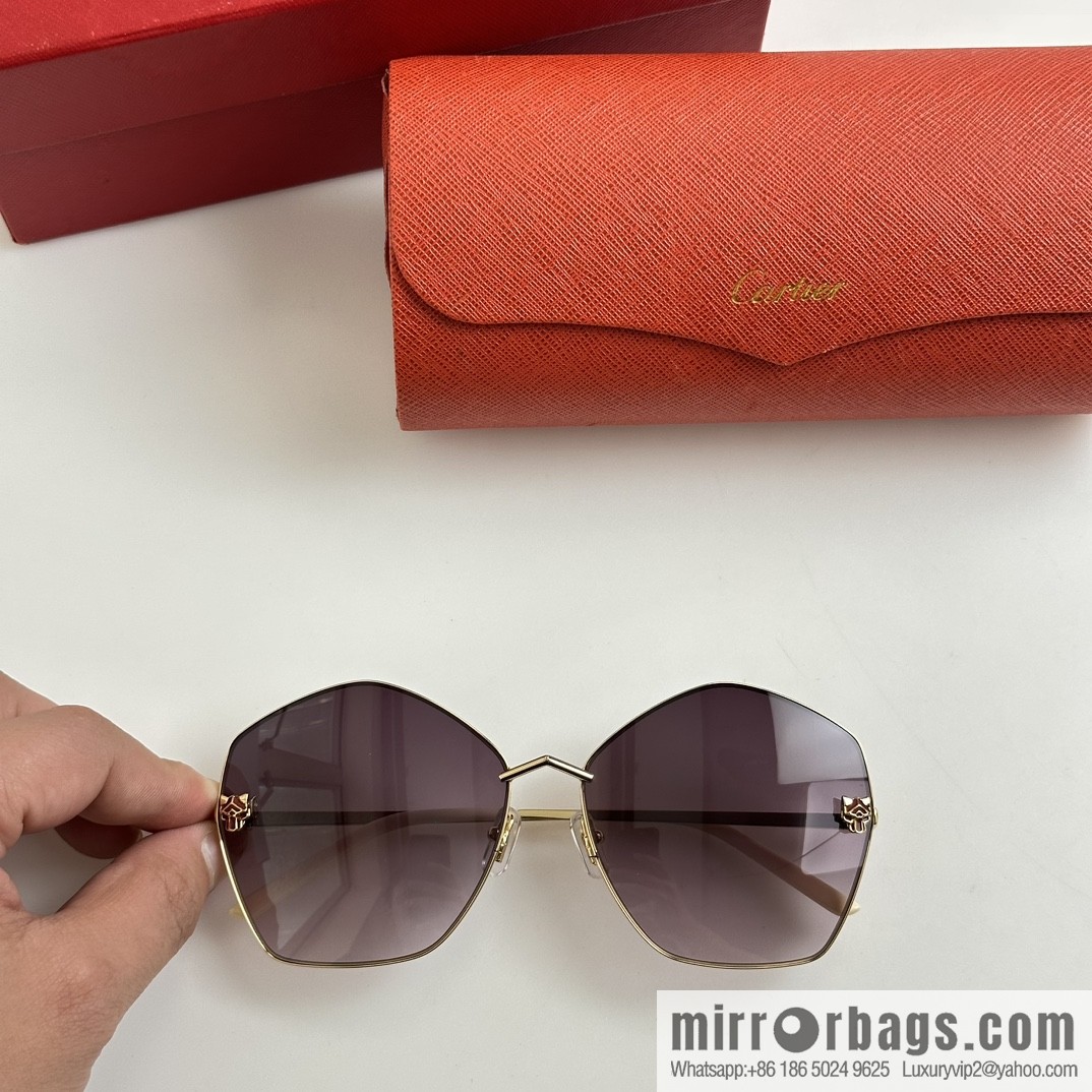 Cartier Cartier Leopard Head Pilot Sunglasses Sunglasses