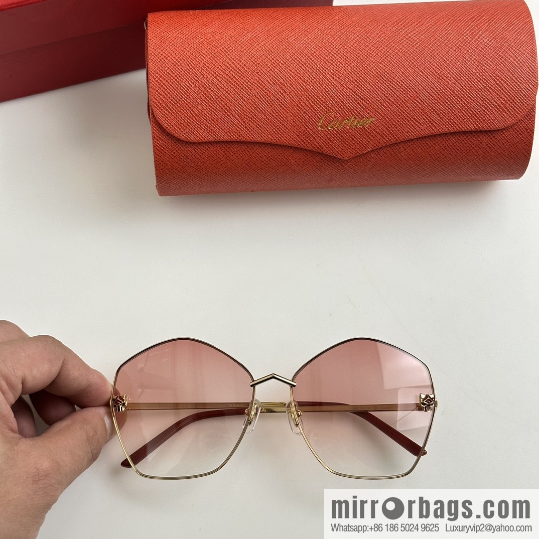 Cartier Cartier Leopard Head Pilot Sunglasses Sunglasses