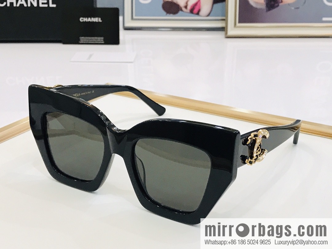 Chanel large frame unisex sunglasses
