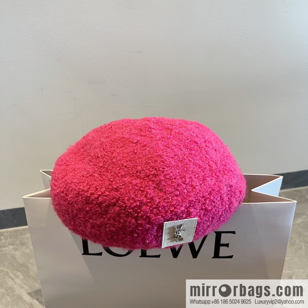 YSL Saint Laurent Corduroy Beret