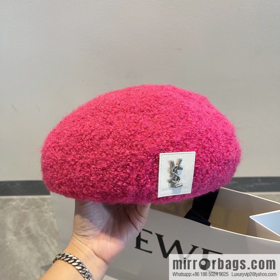 YSL Saint Laurent Corduroy Beret