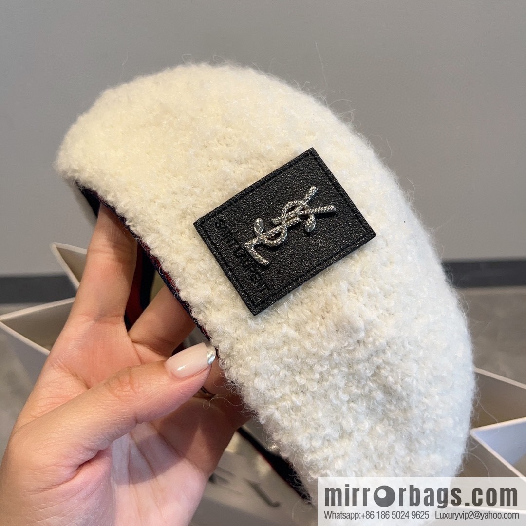 YSL Saint Laurent Corduroy Beret