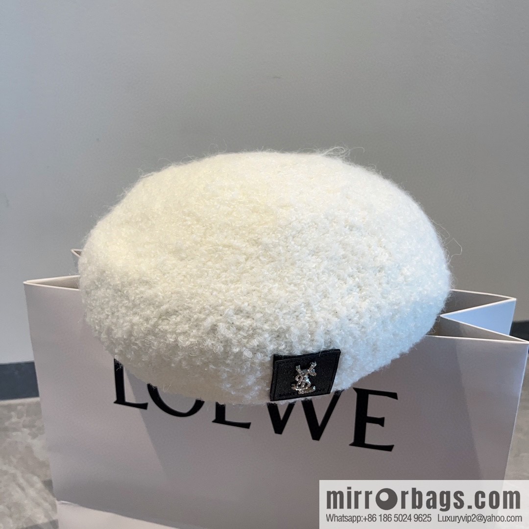 YSL Saint Laurent Corduroy Beret