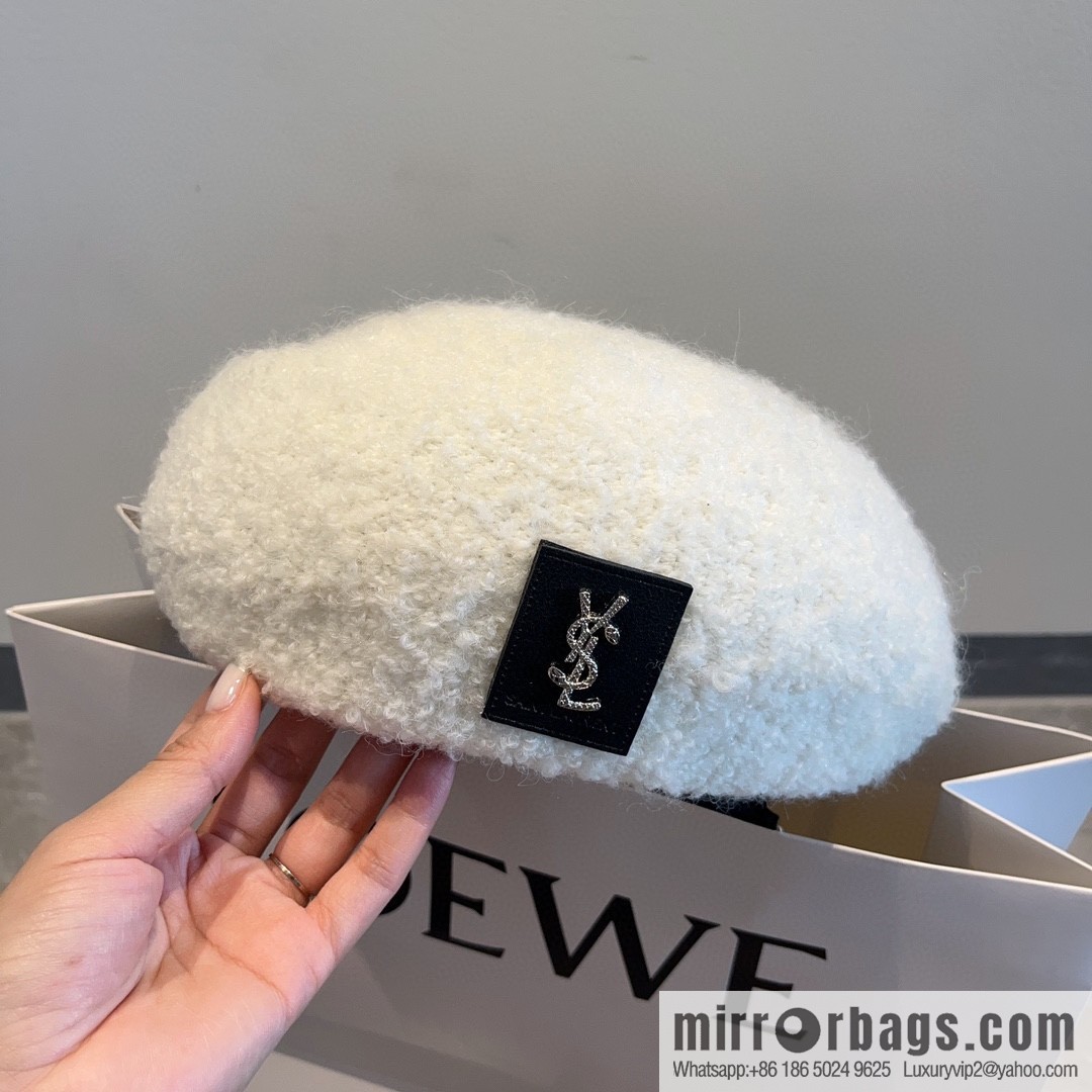 YSL Saint Laurent Corduroy Beret
