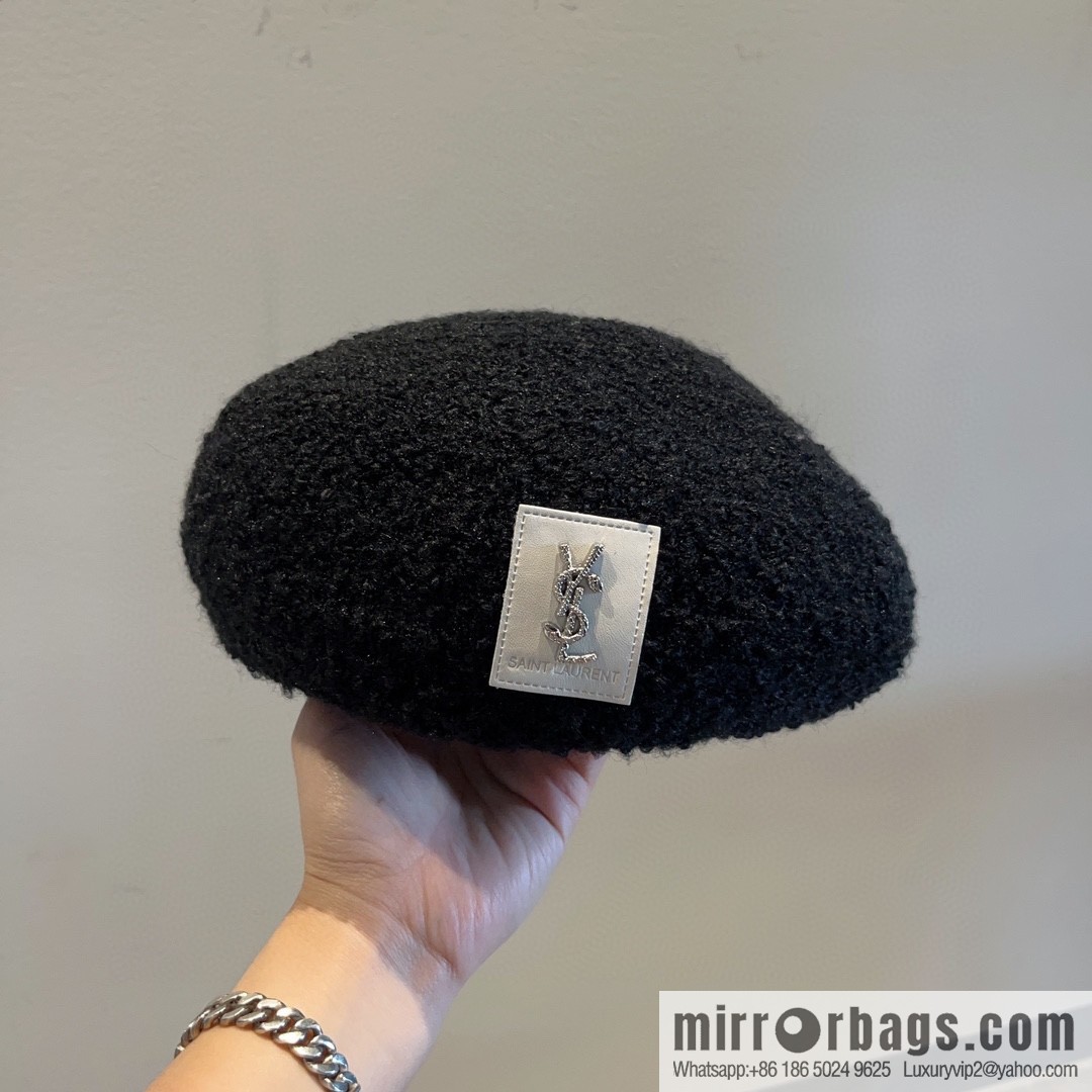 YSL Saint Laurent Corduroy Beret