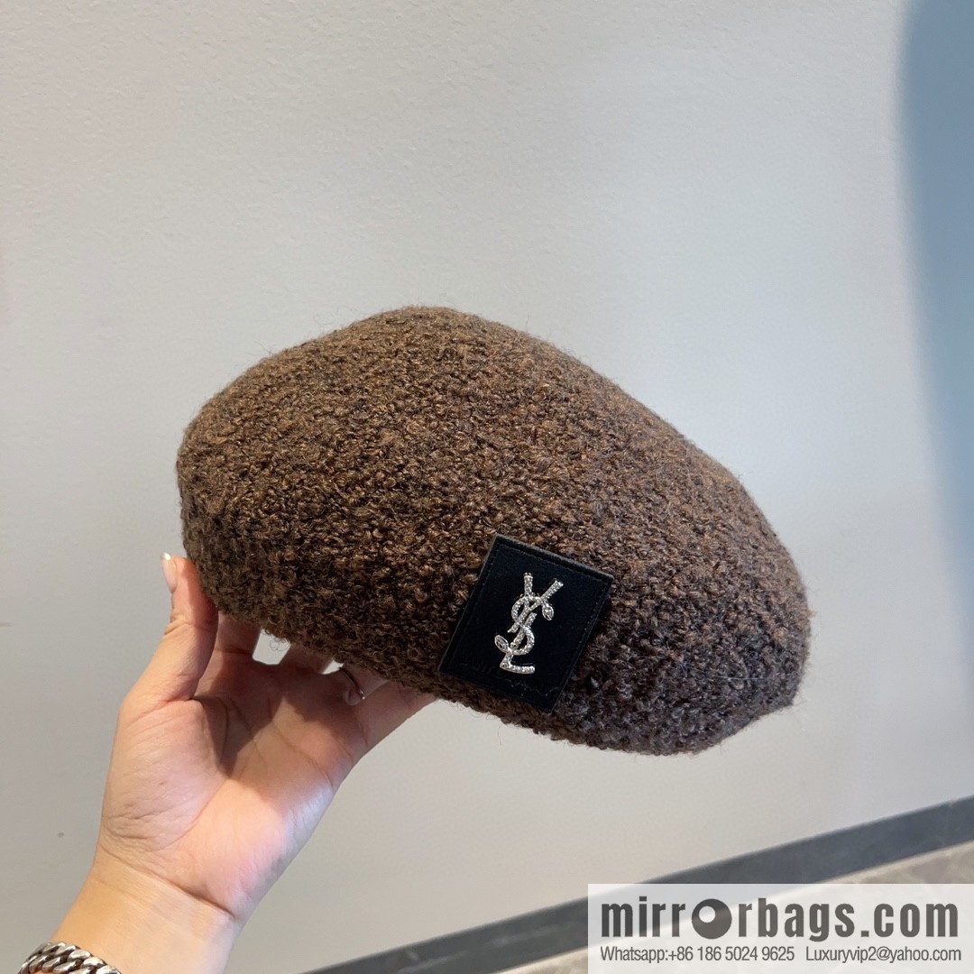 YSL Saint Laurent Corduroy Beret