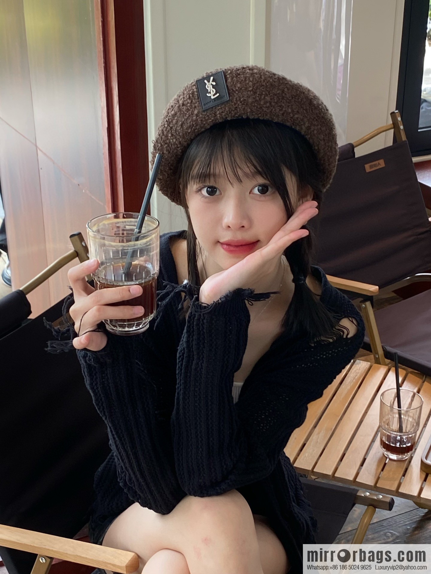 YSL Saint Laurent Corduroy Beret