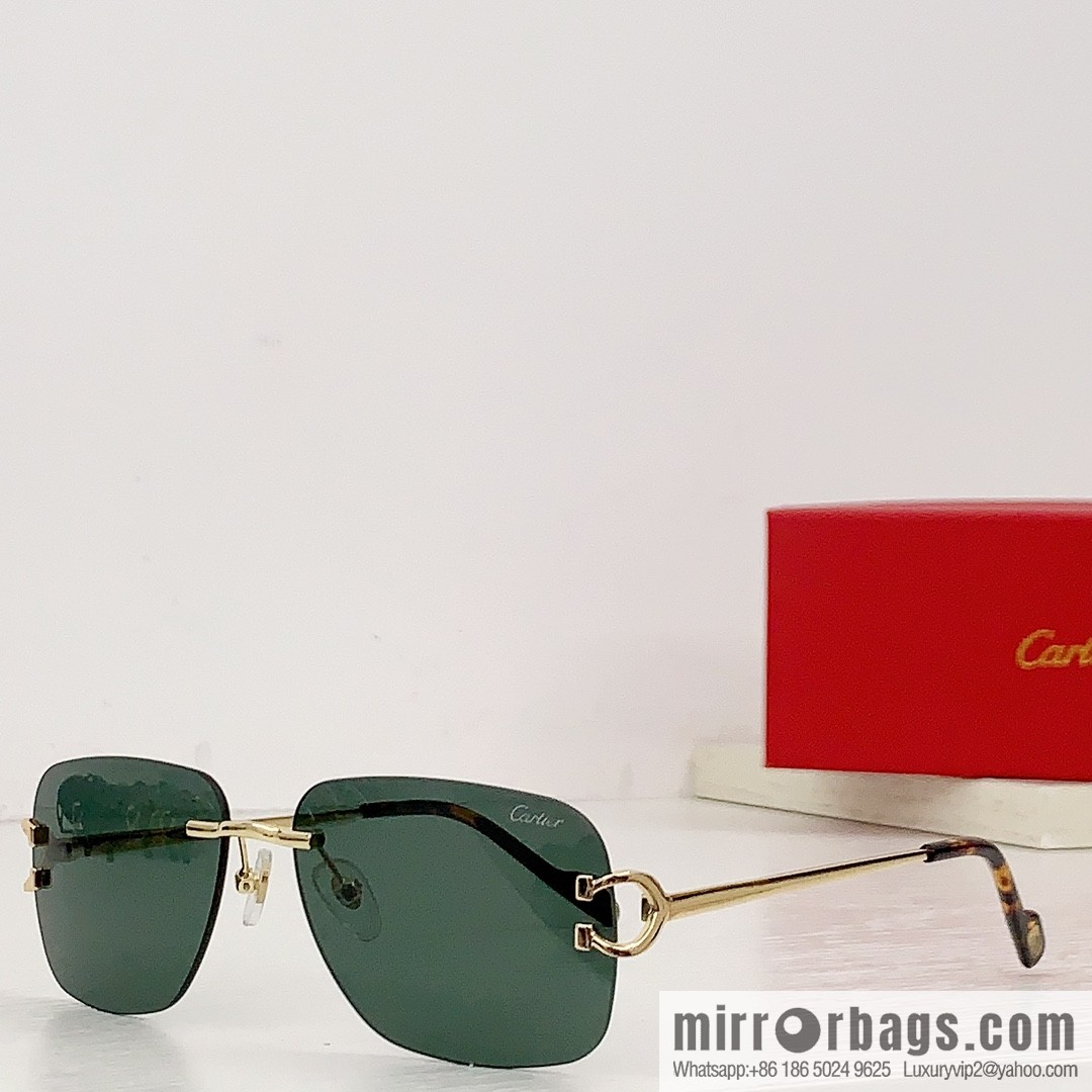 Cartier Metal Frameless Unisex Sunglasses