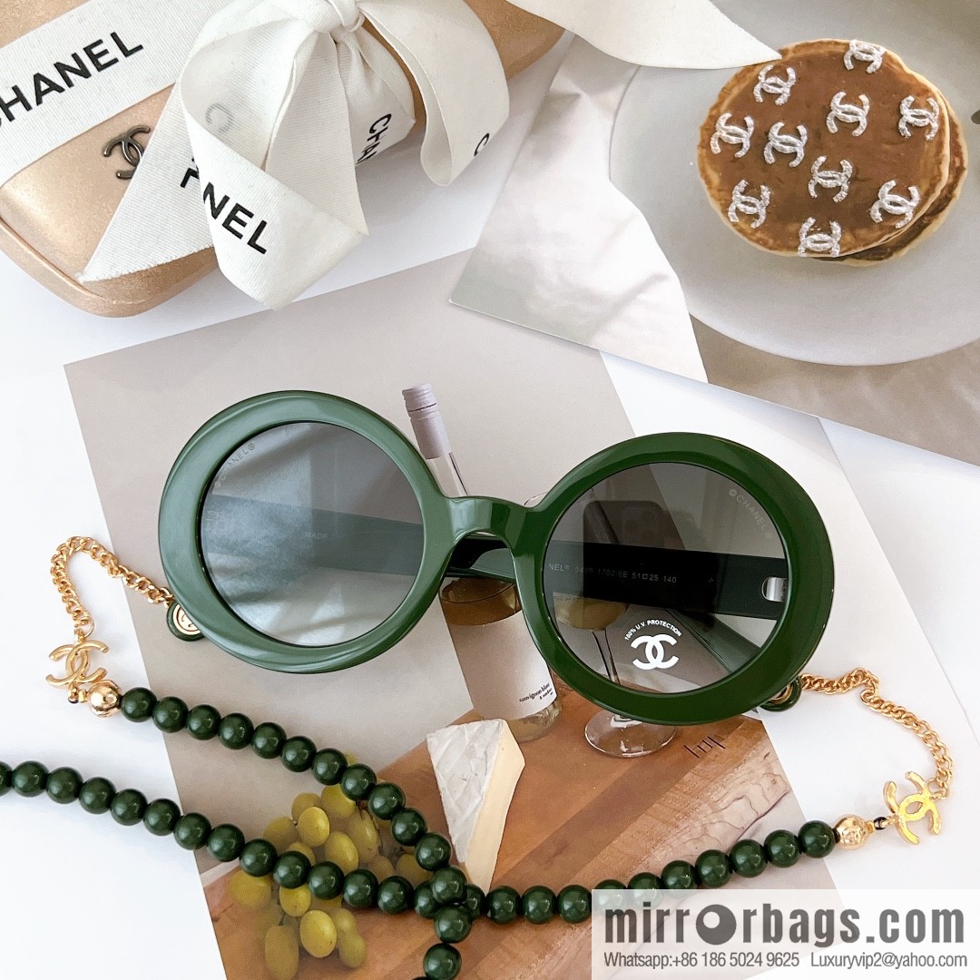 Chanel round frame women's sunglasses