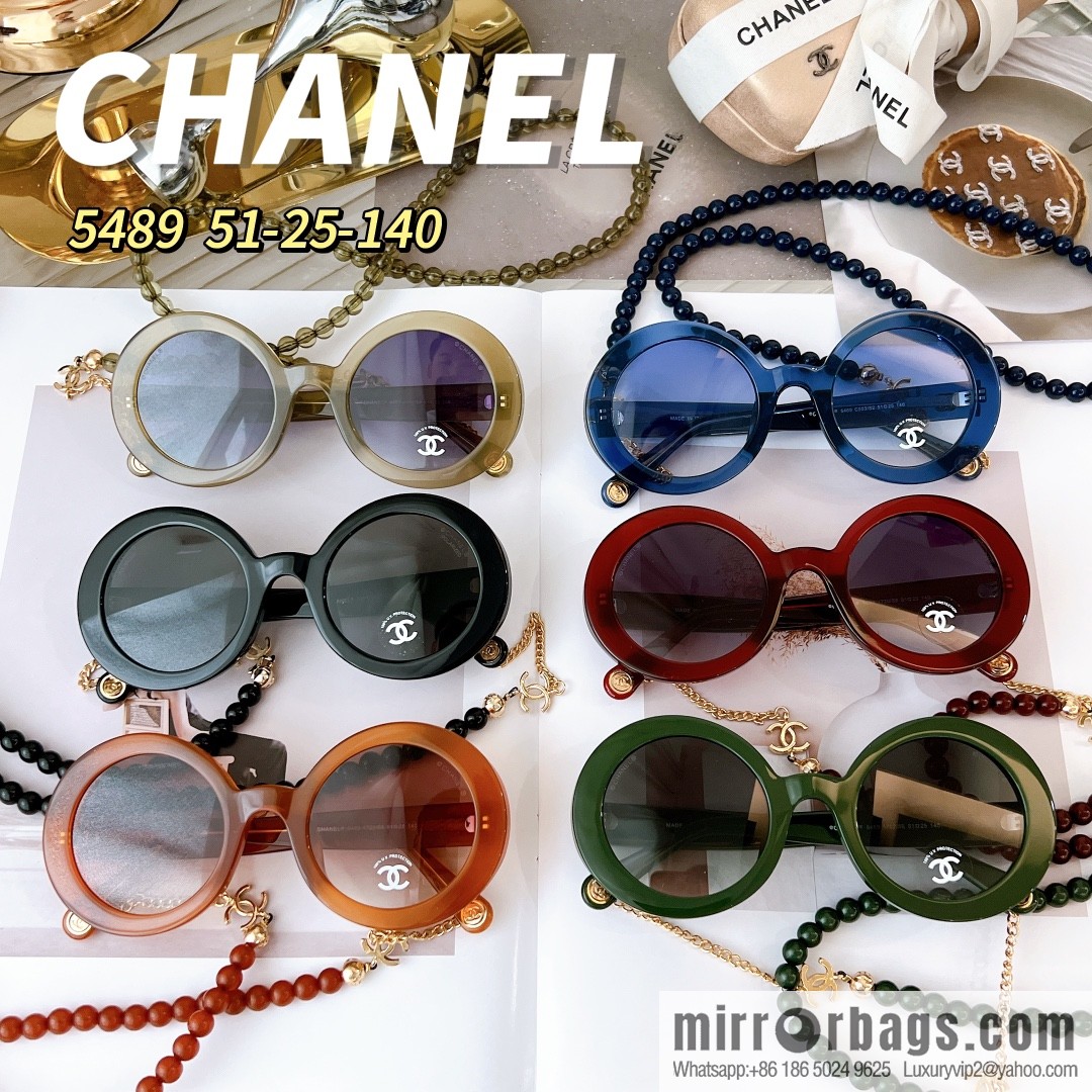 Chanel round frame women's sunglasses