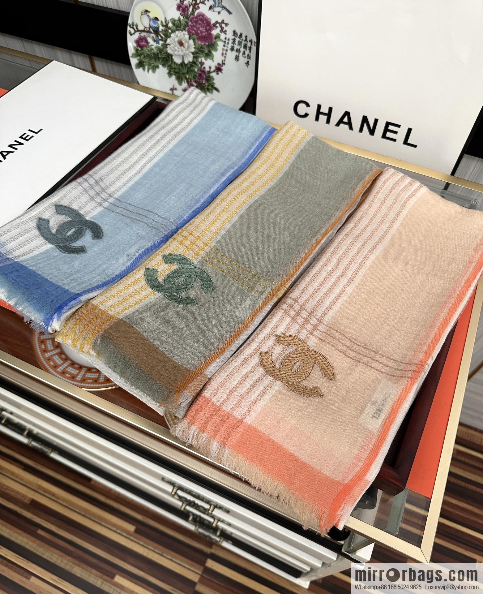 CHANEL Chanel cashmere scarf