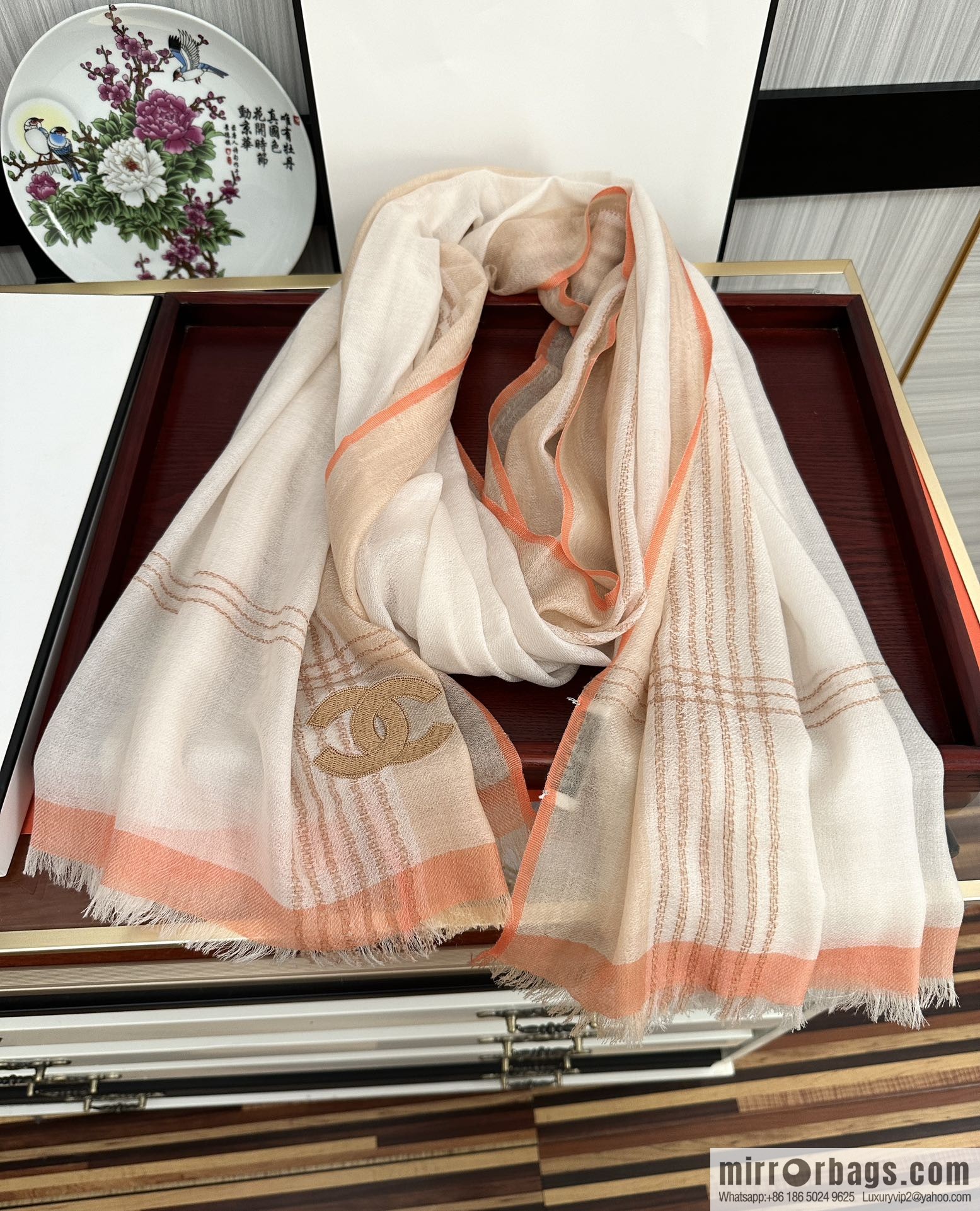 CHANEL Chanel cashmere scarf