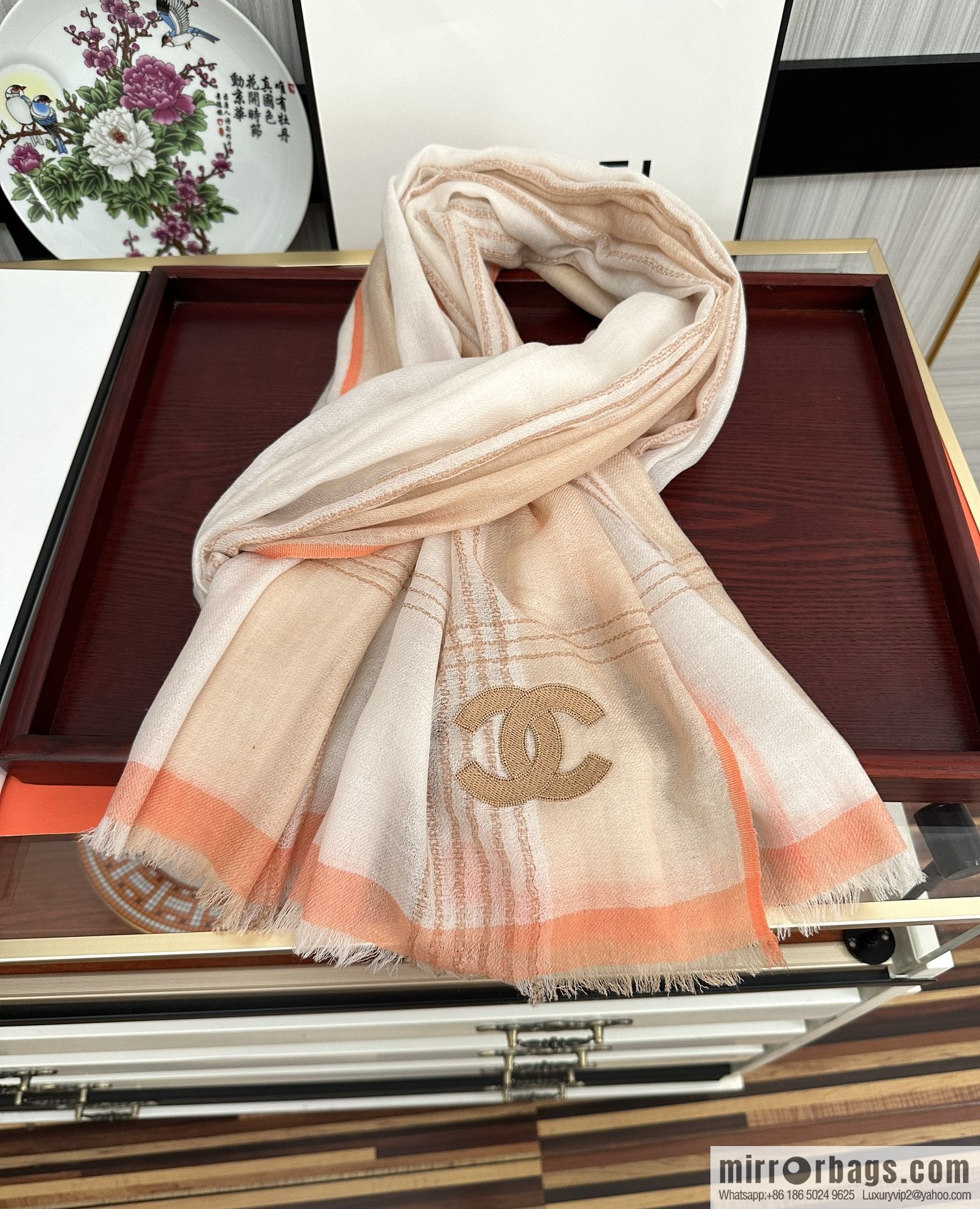 CHANEL Chanel cashmere scarf