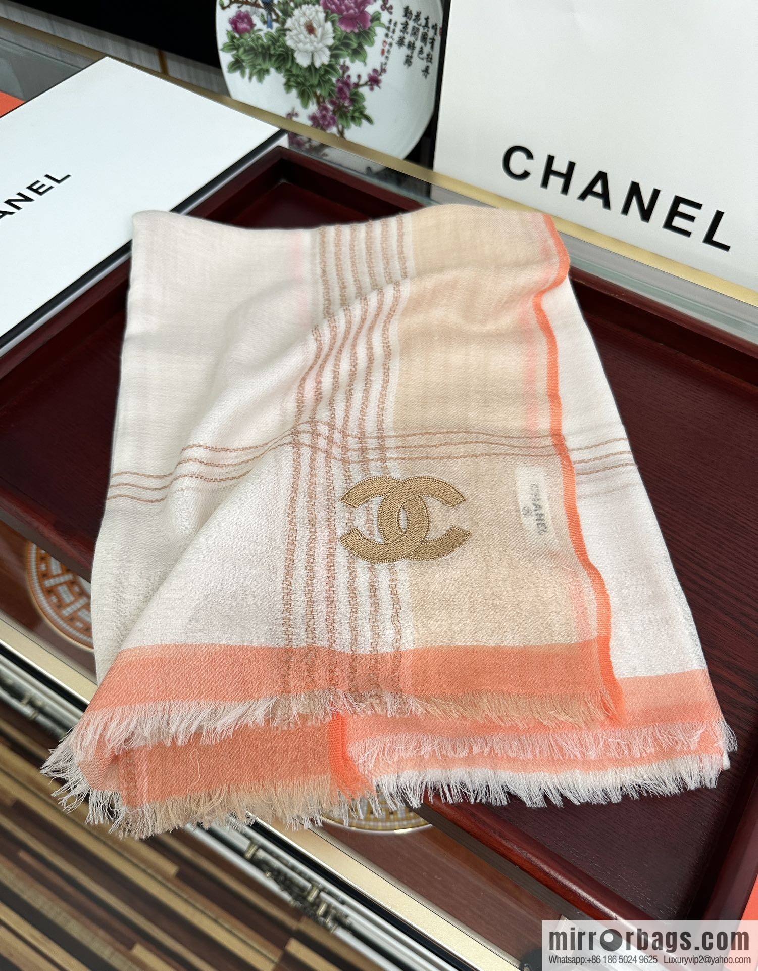 CHANEL Chanel cashmere scarf
