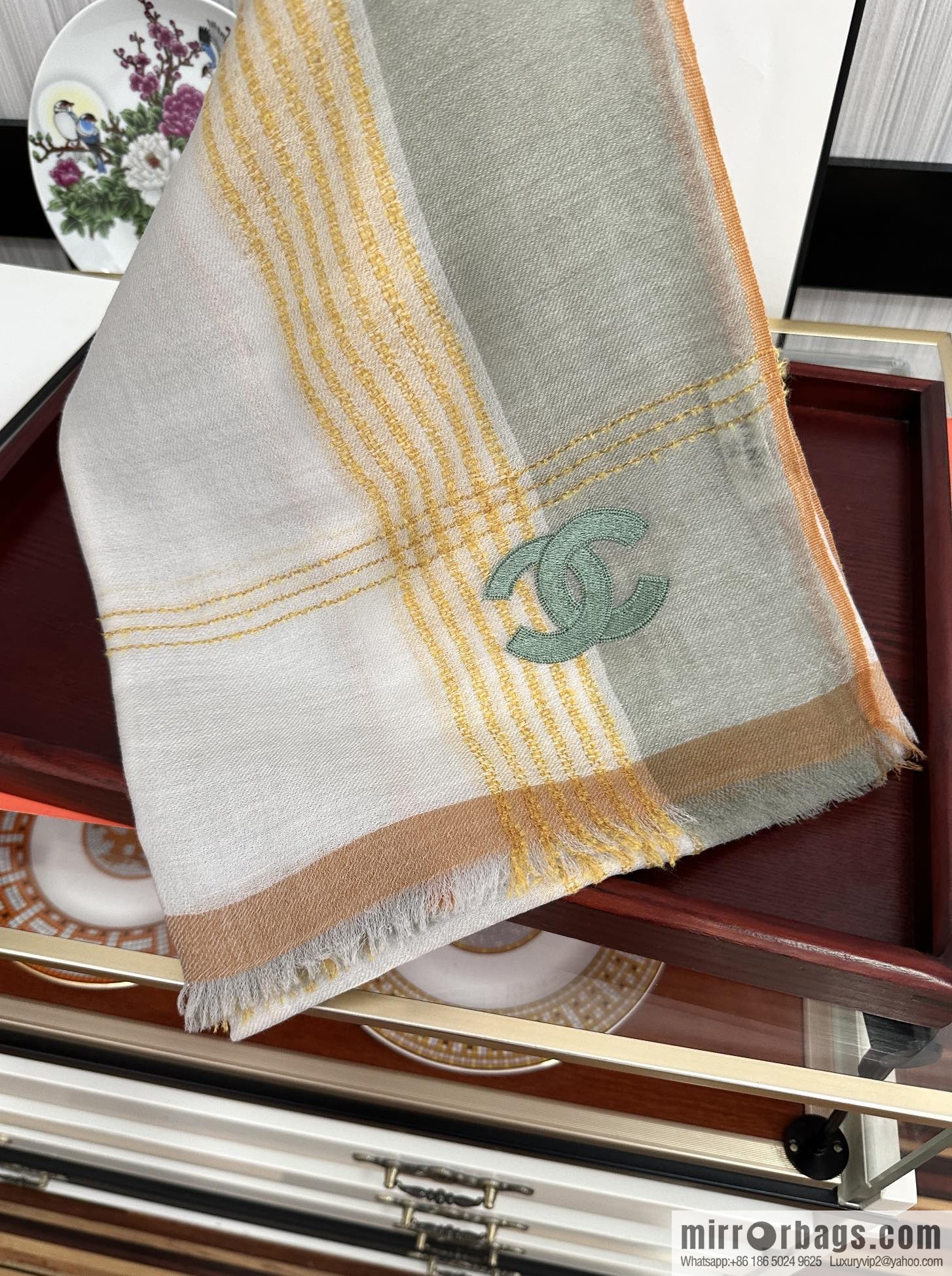 CHANEL Chanel cashmere scarf