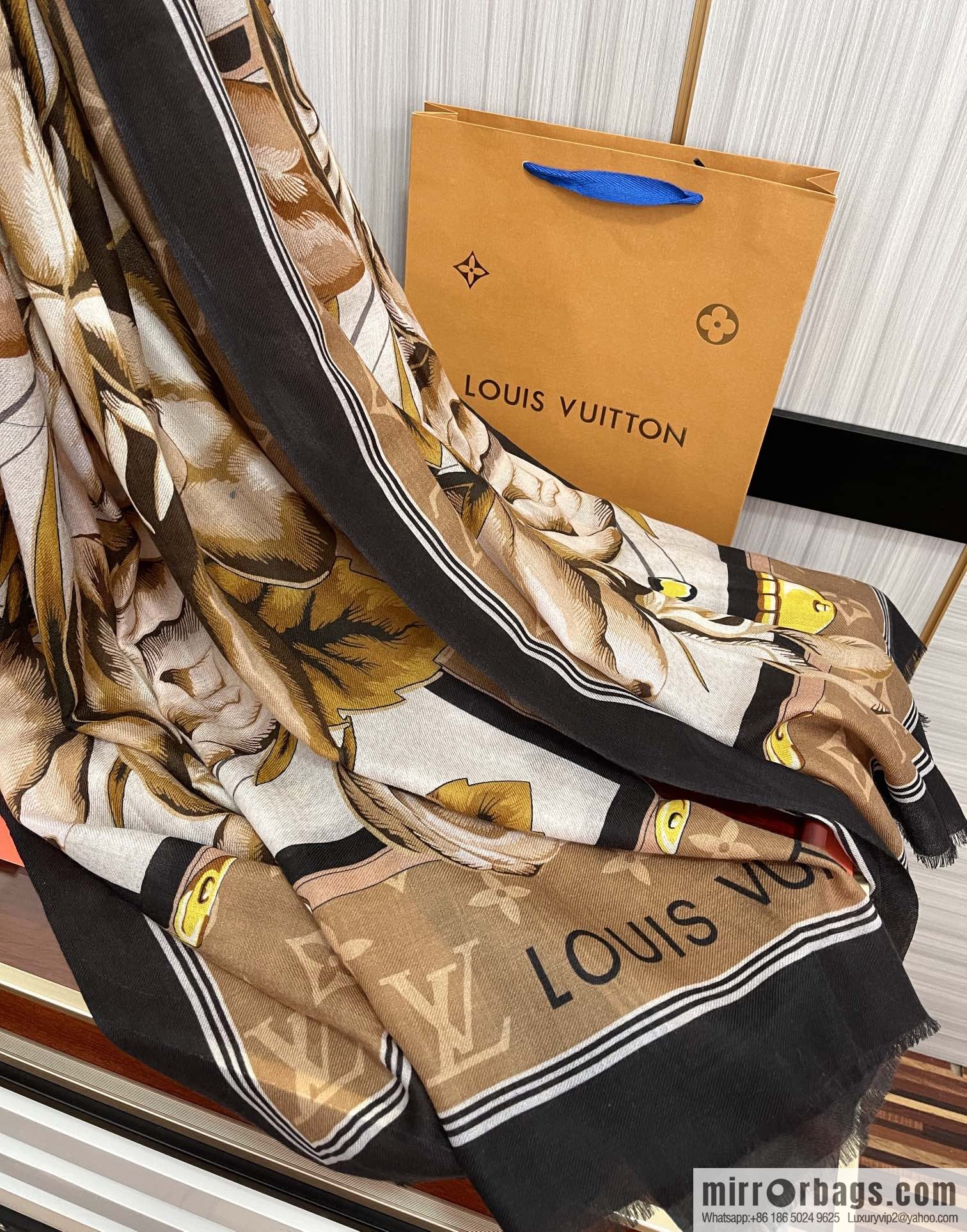 LV Louis Vuitton double-sided ring velvet long towel