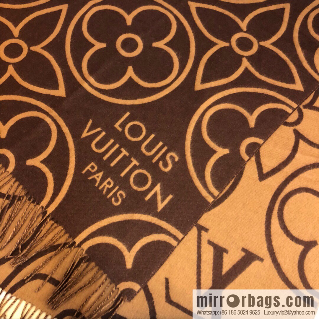 LV Louis Vuitton Jacquard Monogram Floral Scarf