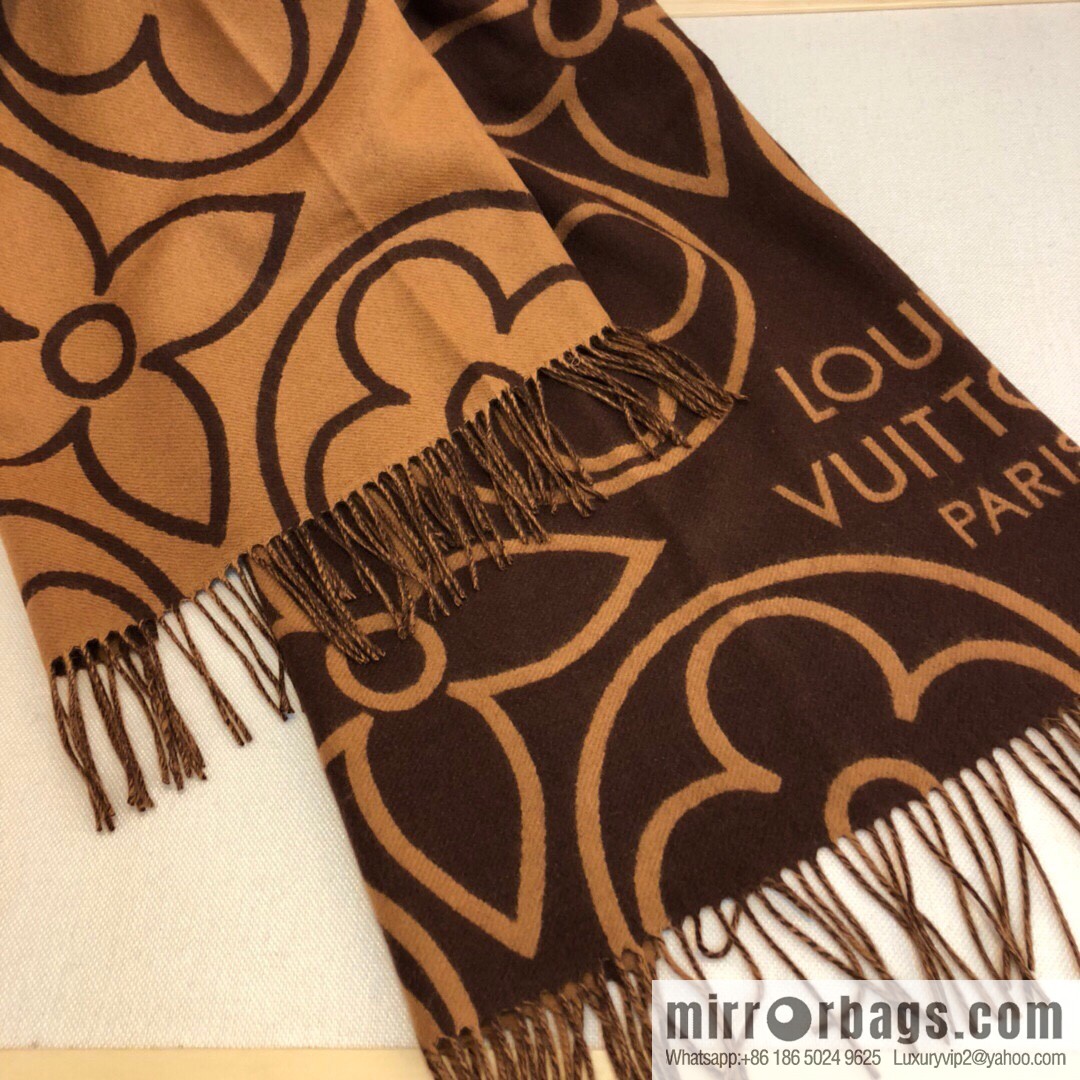 LV Louis Vuitton Jacquard Monogram Floral Scarf