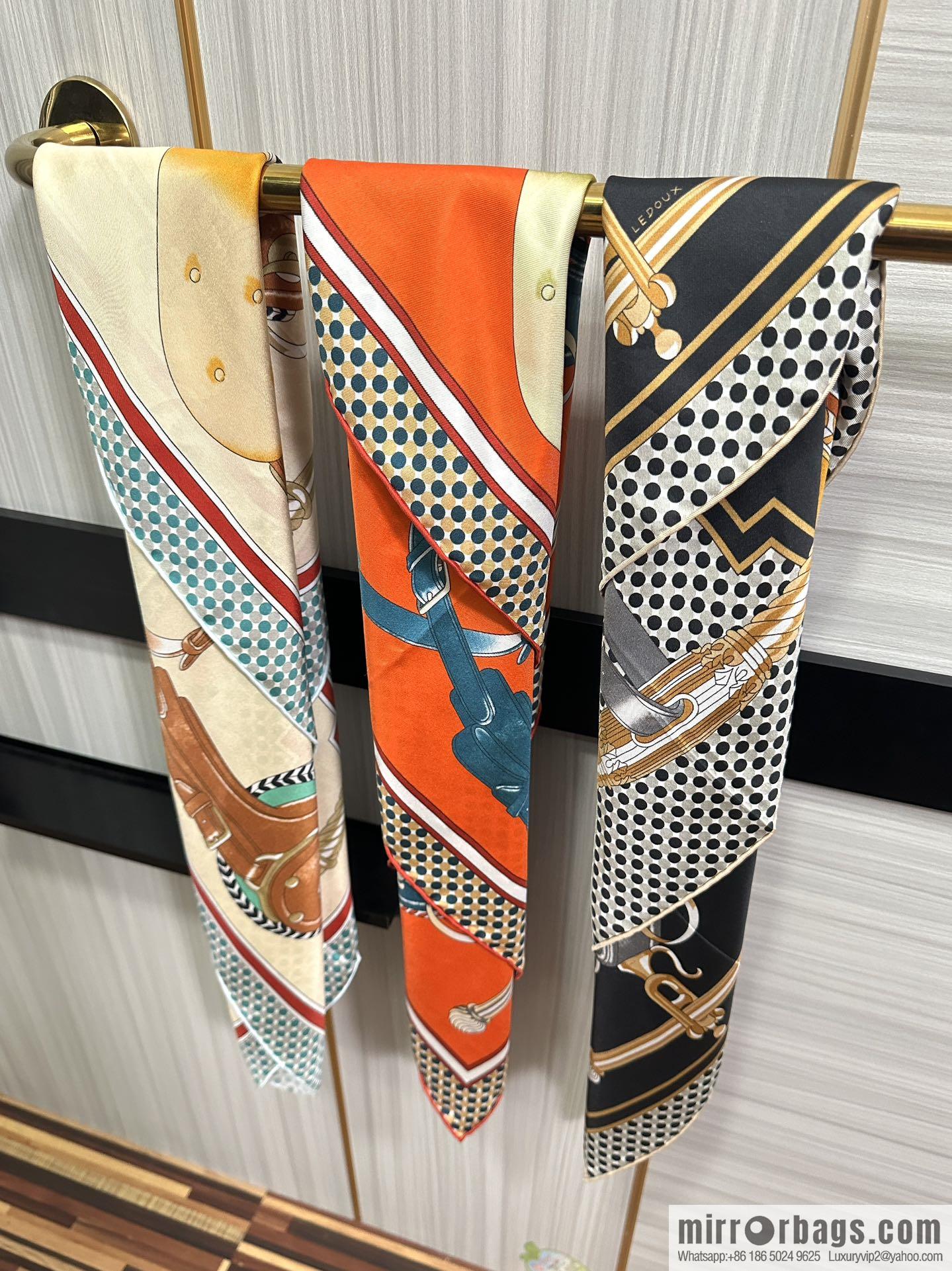 Hermes carriage design silk scarf
