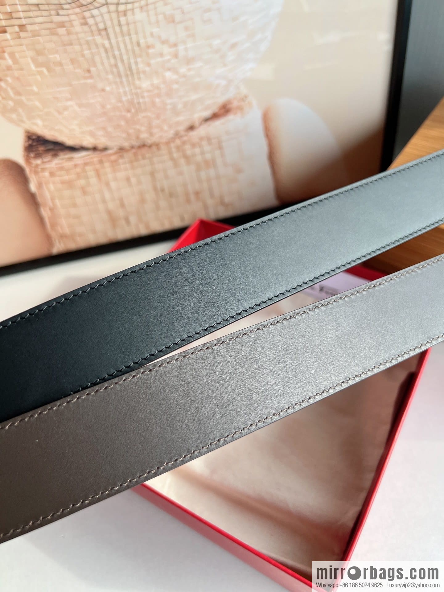 Ferragamo Ferragamo, Men's 3.5cm Boutique Metal Buckle Imported Double-Sided First Cowhide Belt