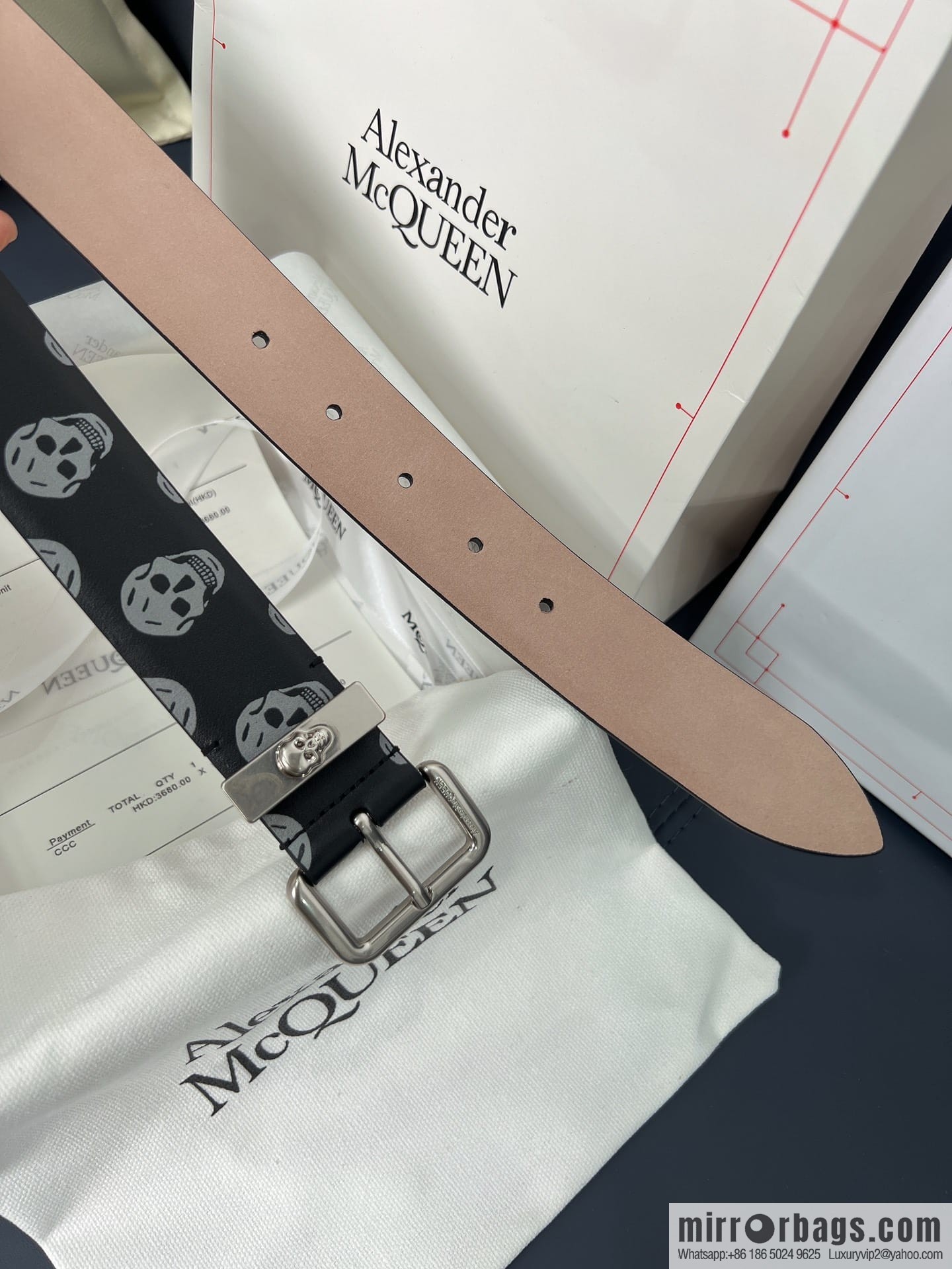 Alexander McQueen, gold-filled belt marked metal buckle women's belt