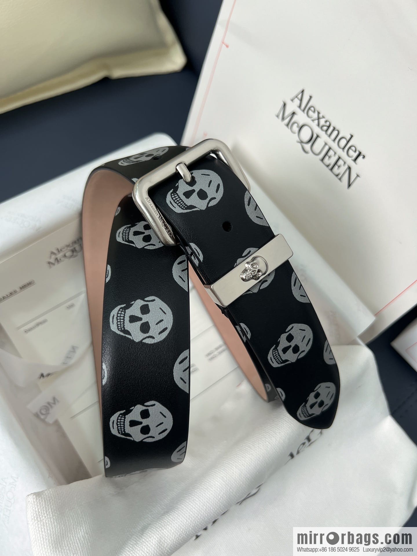 Alexander McQueen, gold-filled belt marked metal buckle women's belt