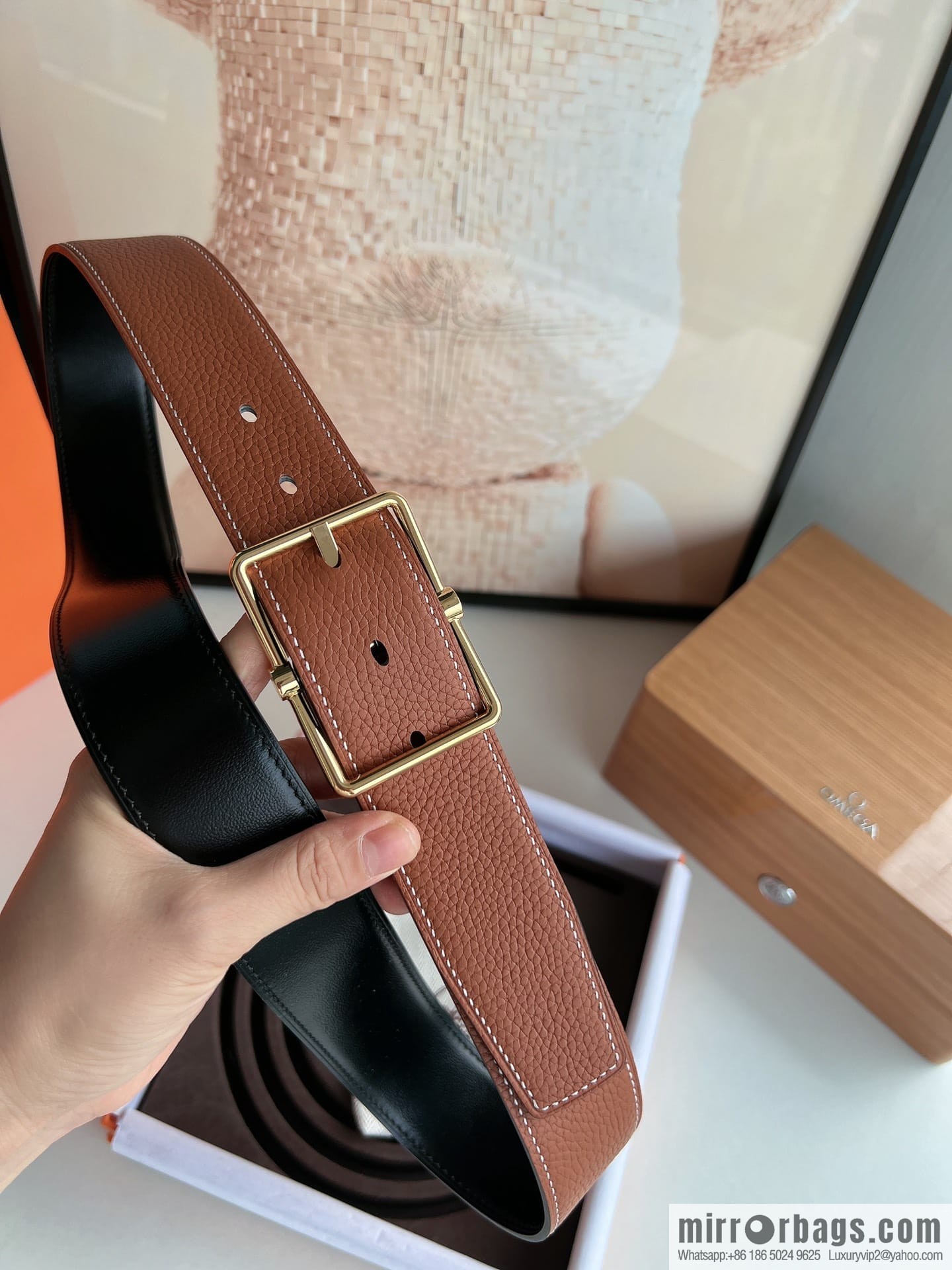 Hermes Hermes 40mm Nathan Double Sided External Belt