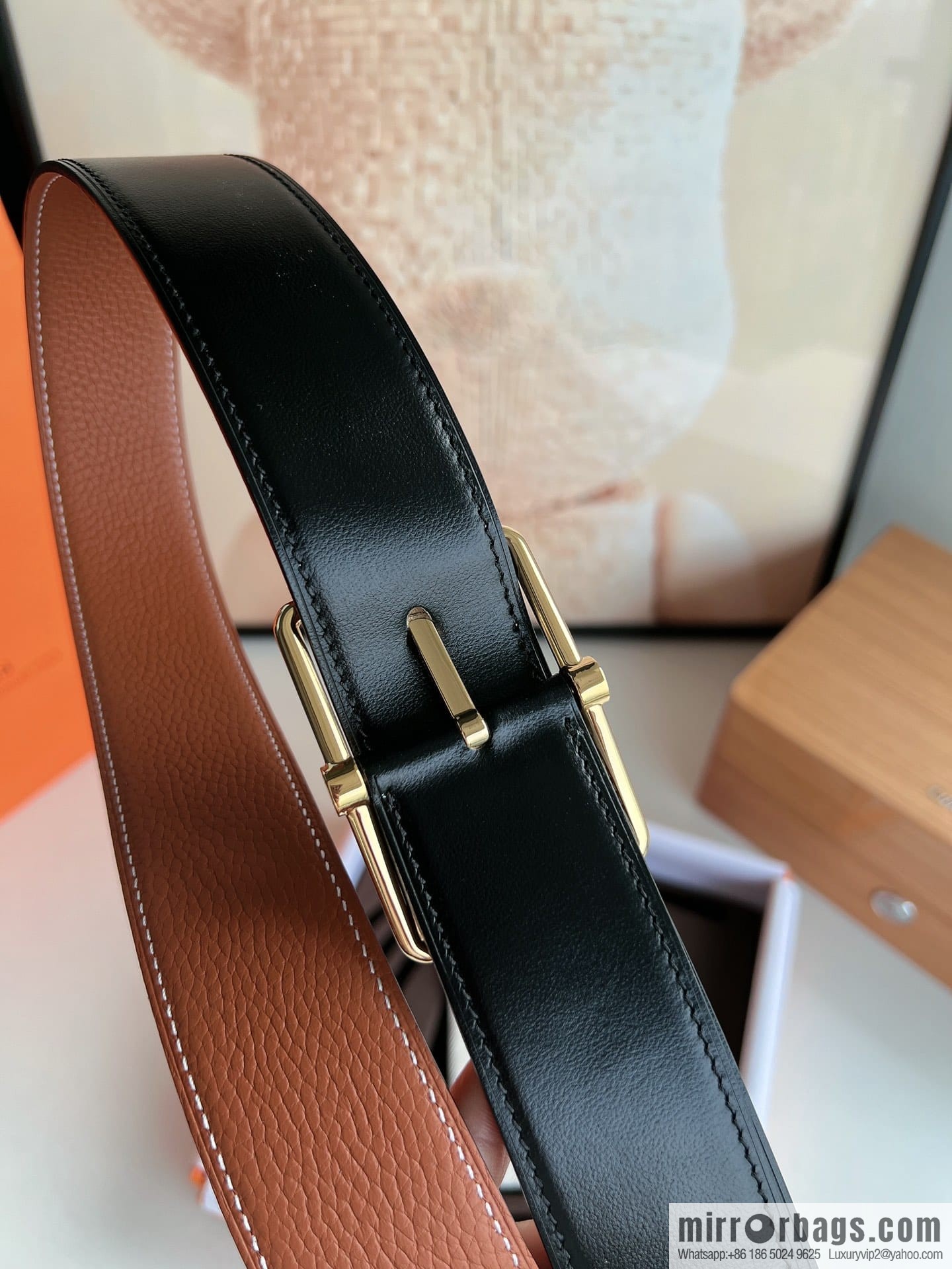 Hermes Hermes 40mm Nathan Double Sided External Belt