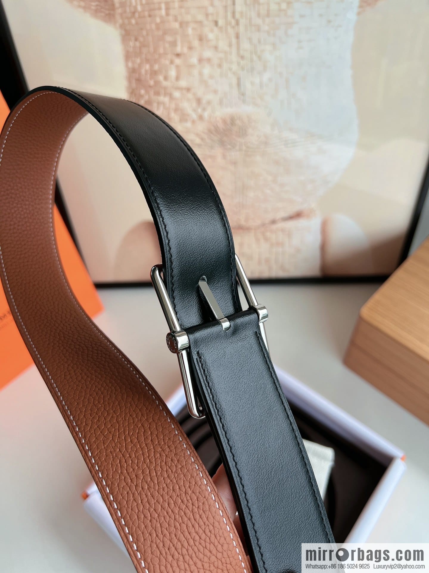 Hermes Hermes 40mm Nathan Double Sided External Belt
