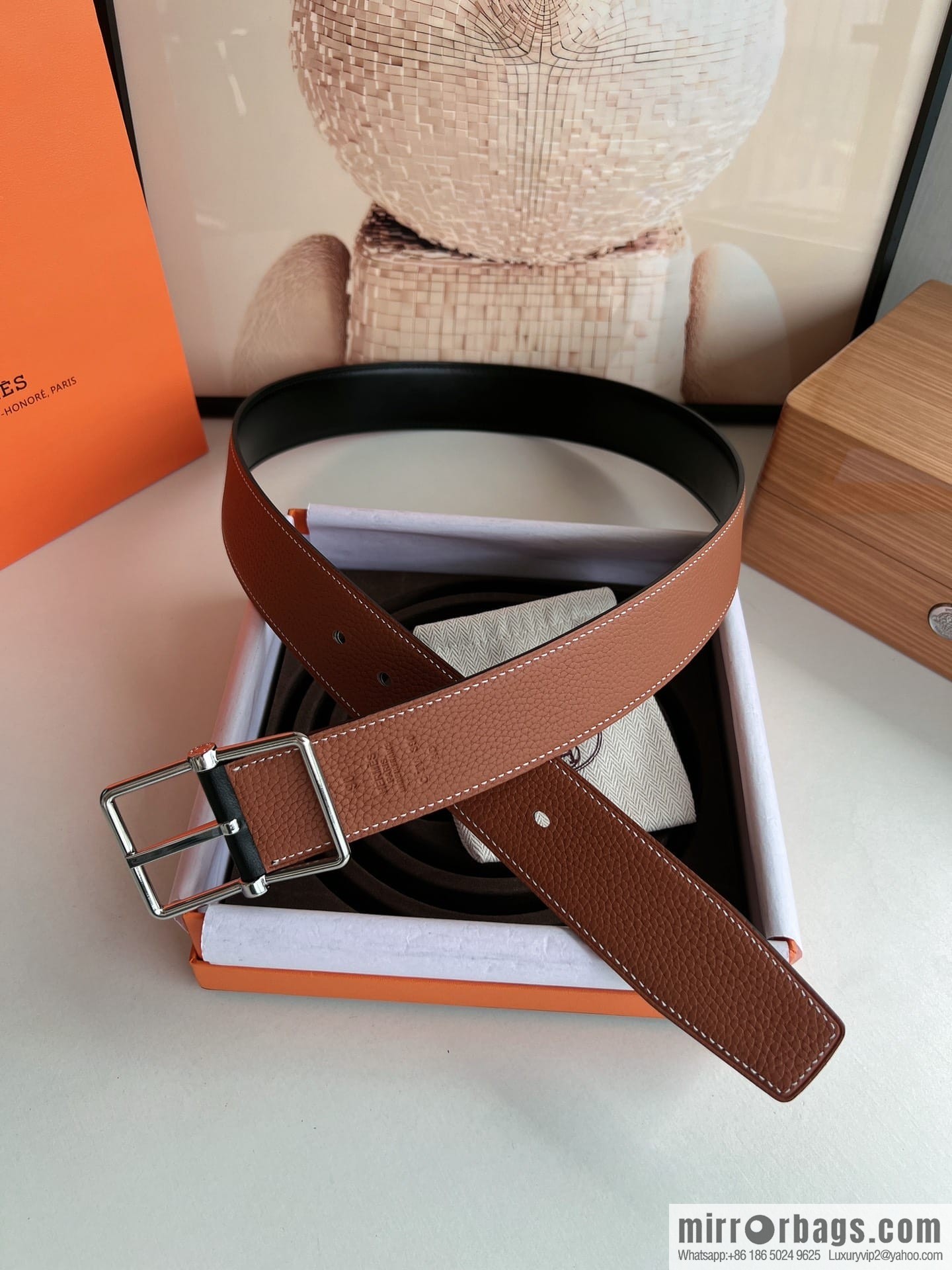 Hermes Hermes 40mm Nathan Double Sided External Belt