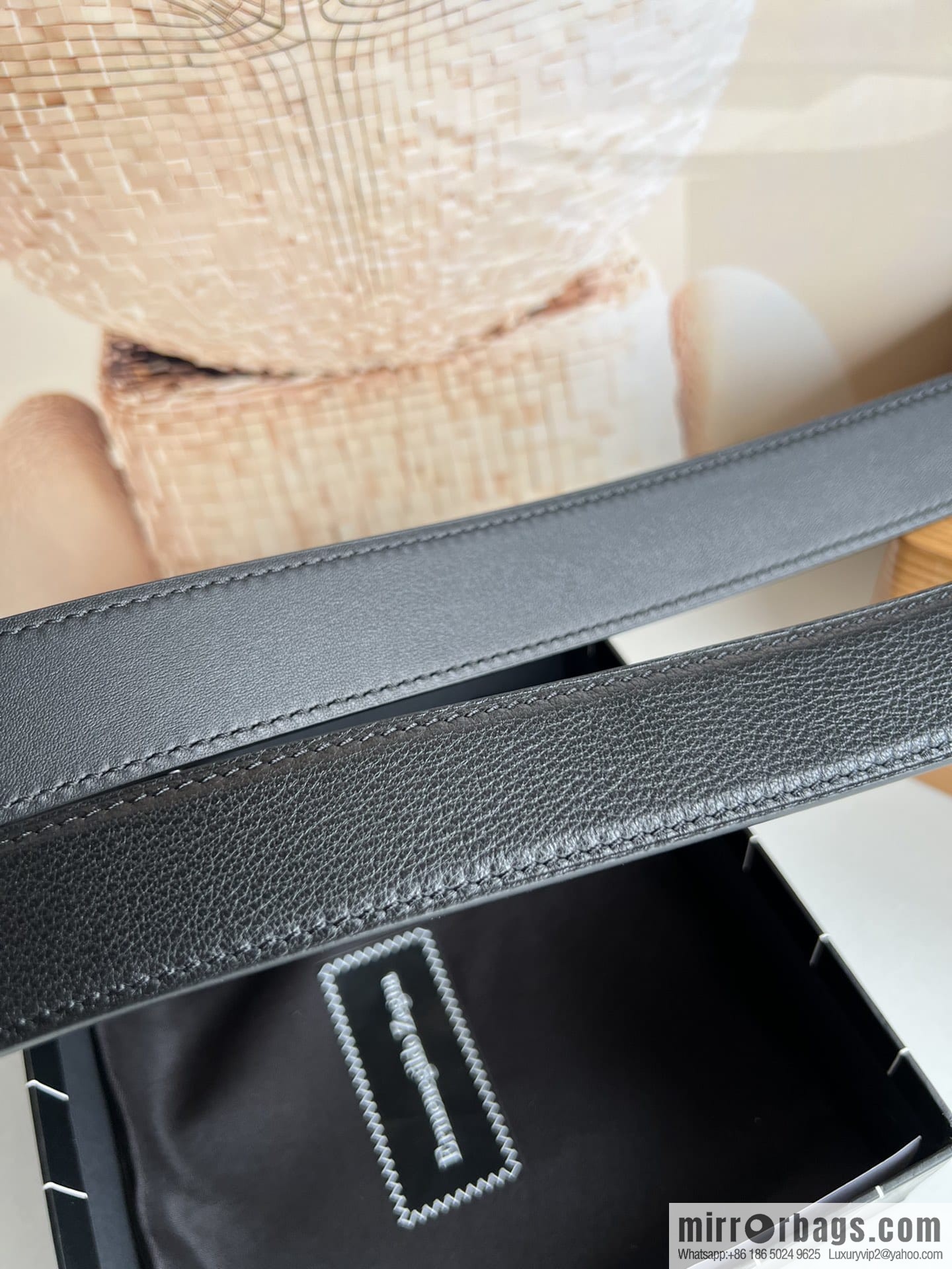 Ermengildo. Zein Double Sided Cowhide Sheepskin Textured Men's 3.5cm Belt