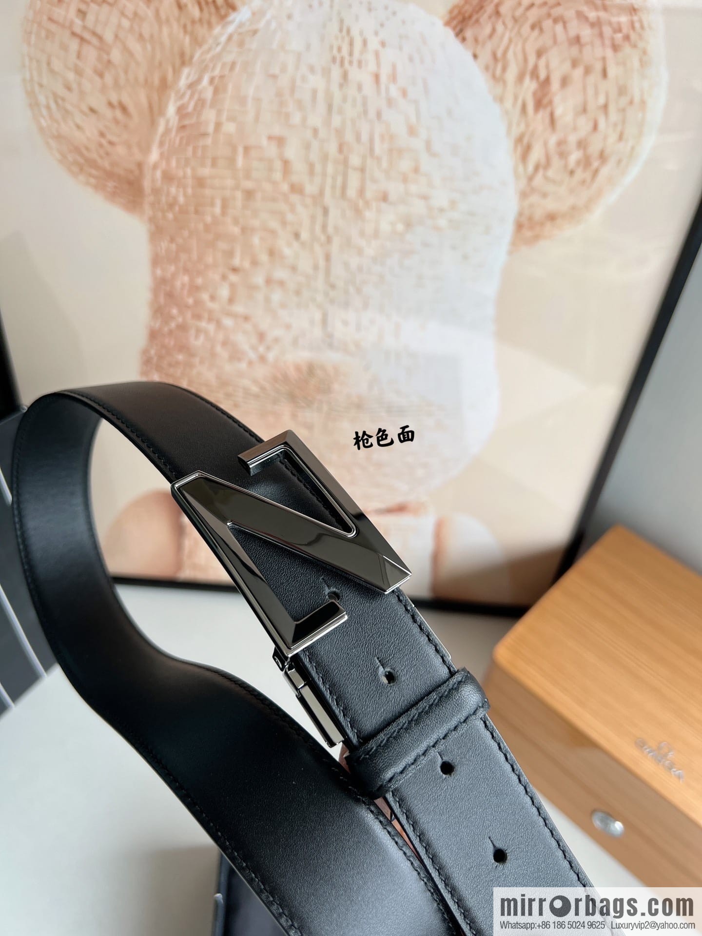 Ermengildo. Zein Double Sided Cowhide Sheepskin Textured Men's 3.5cm Belt