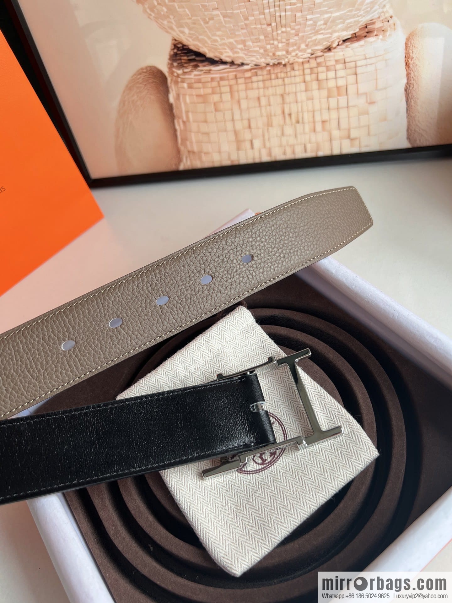 Hermes Hermes 40mm Nathan Double Sided External Belt