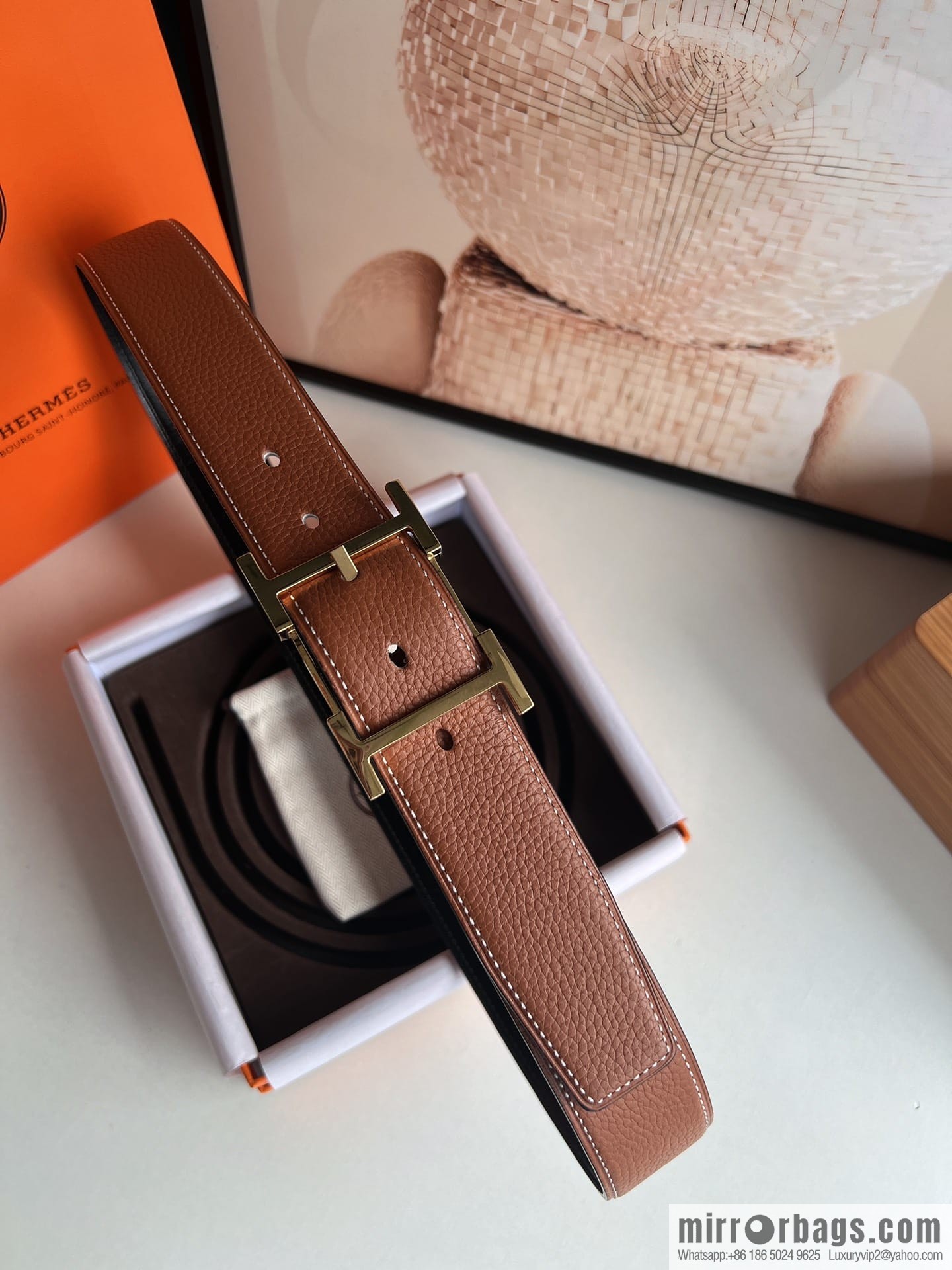 Hermes Hermes 40mm Nathan Double Sided External Belt