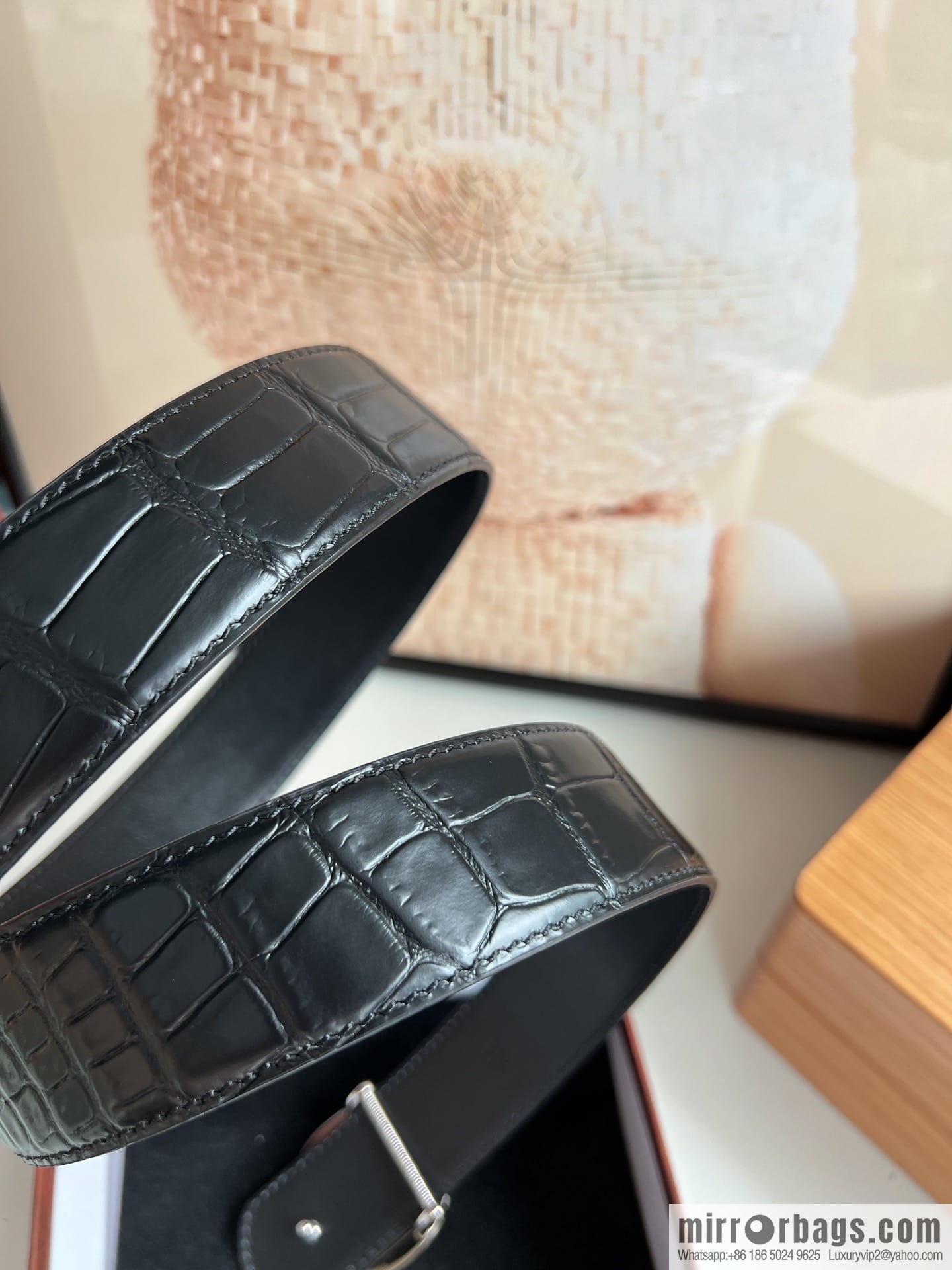 Stefano Ricci Stephen Nidge Shop 3.8cm Men's Eagle 🦅 with Cowhide Crocodile Textured Belt