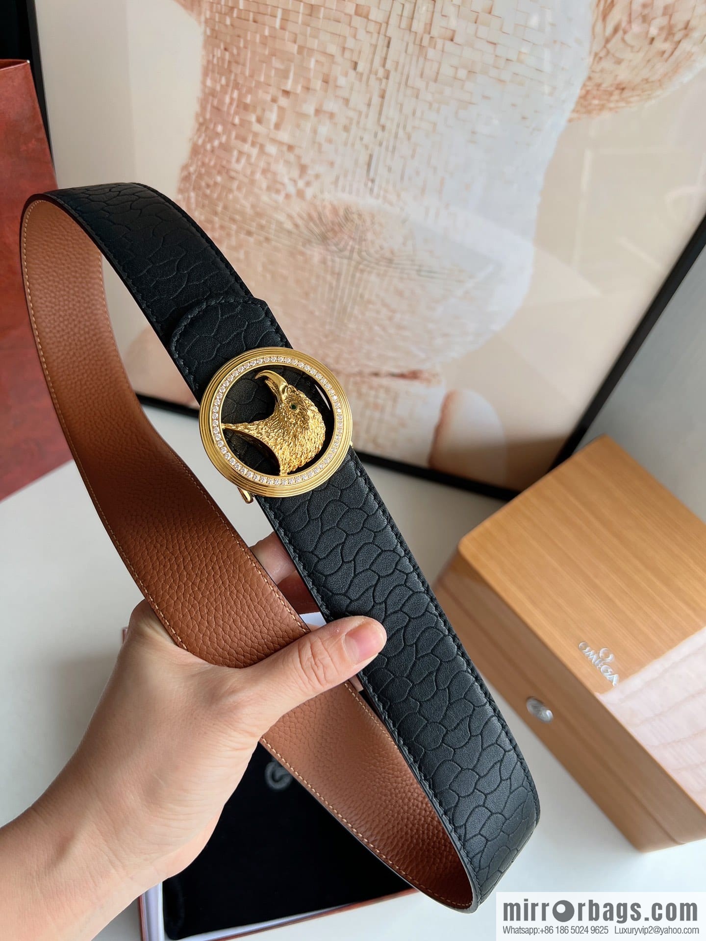 Stefano. Ricci Stephen, Selected Cowhide Press Textured Belt 3.8cm