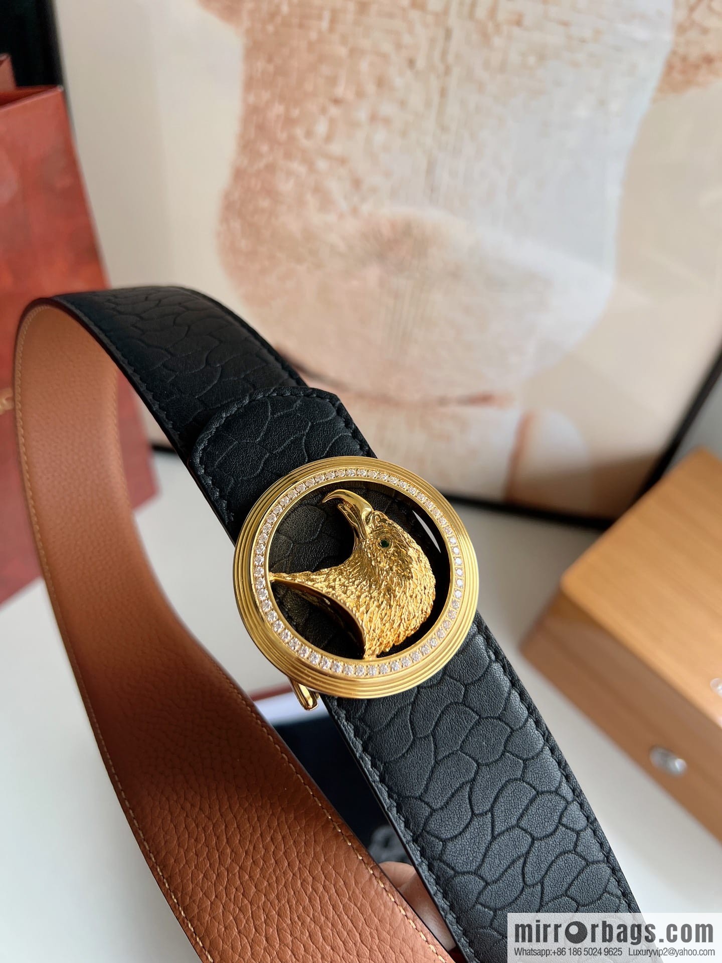 Stefano. Ricci Stephen, Selected Cowhide Press Textured Belt 3.8cm