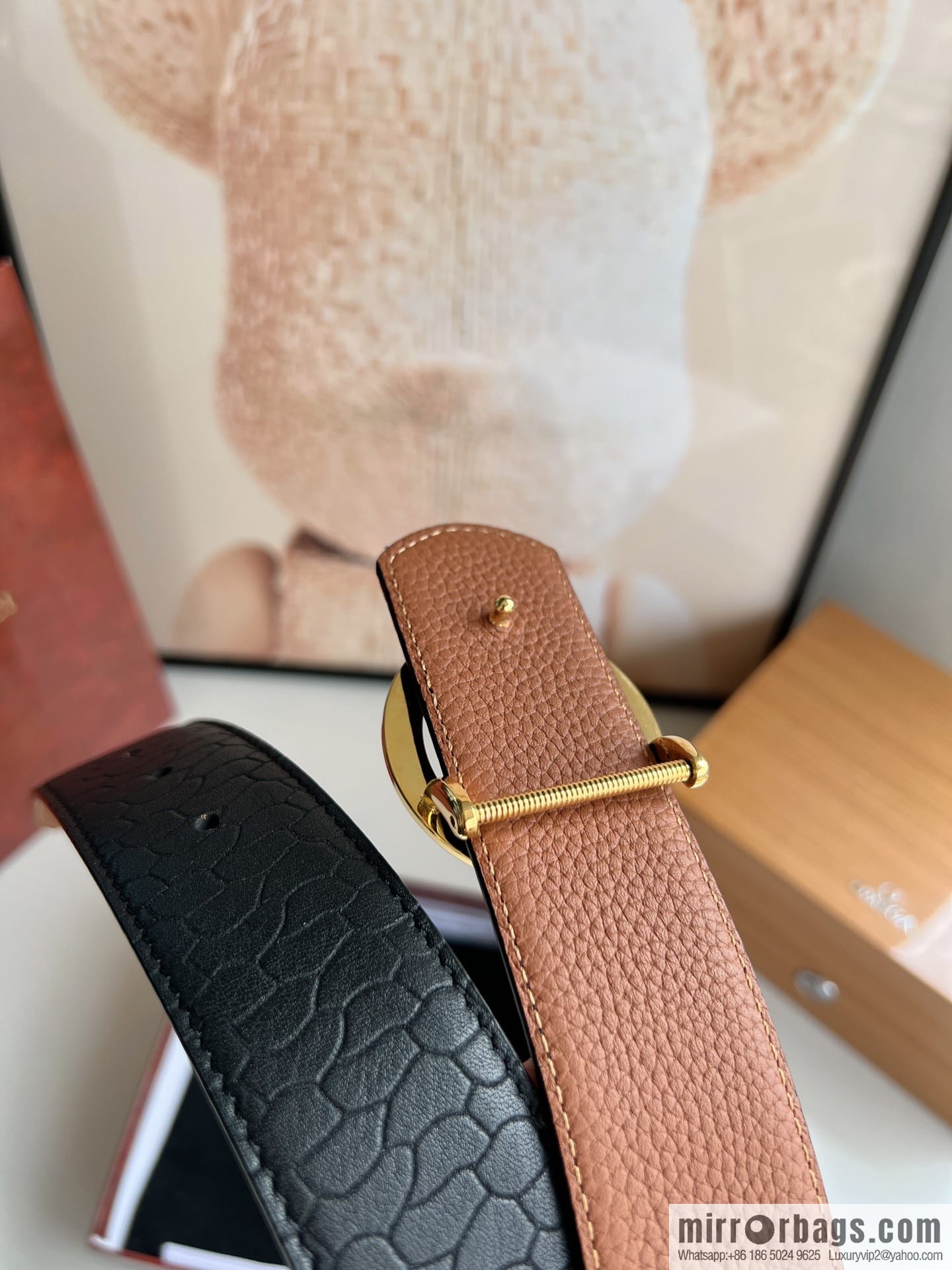 Stefano. Ricci Stephen, Selected Cowhide Press Textured Belt 3.8cm