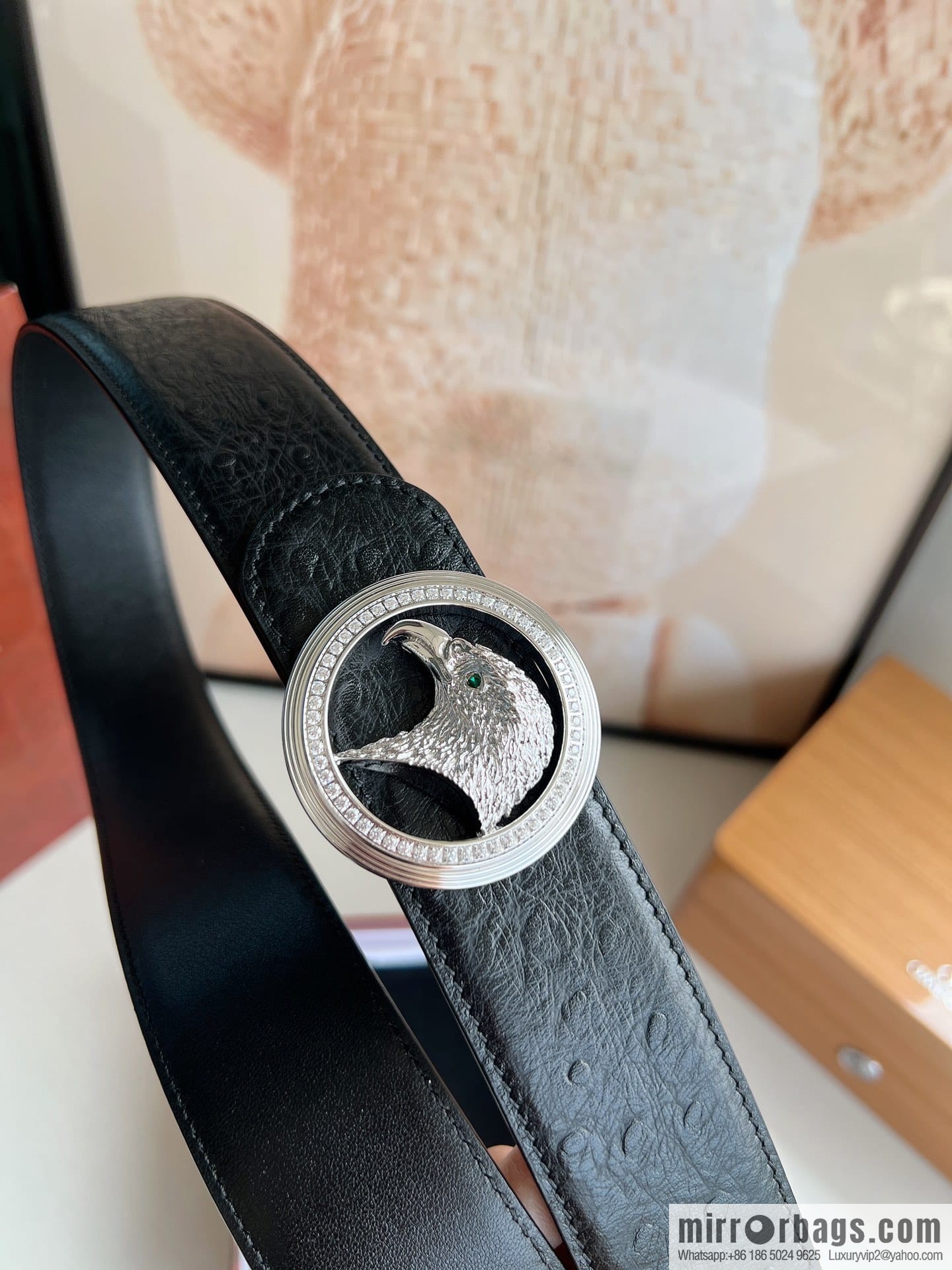 Stefano. Ricci Stephen, Selected Cowhide Press Textured Belt 3.8cm