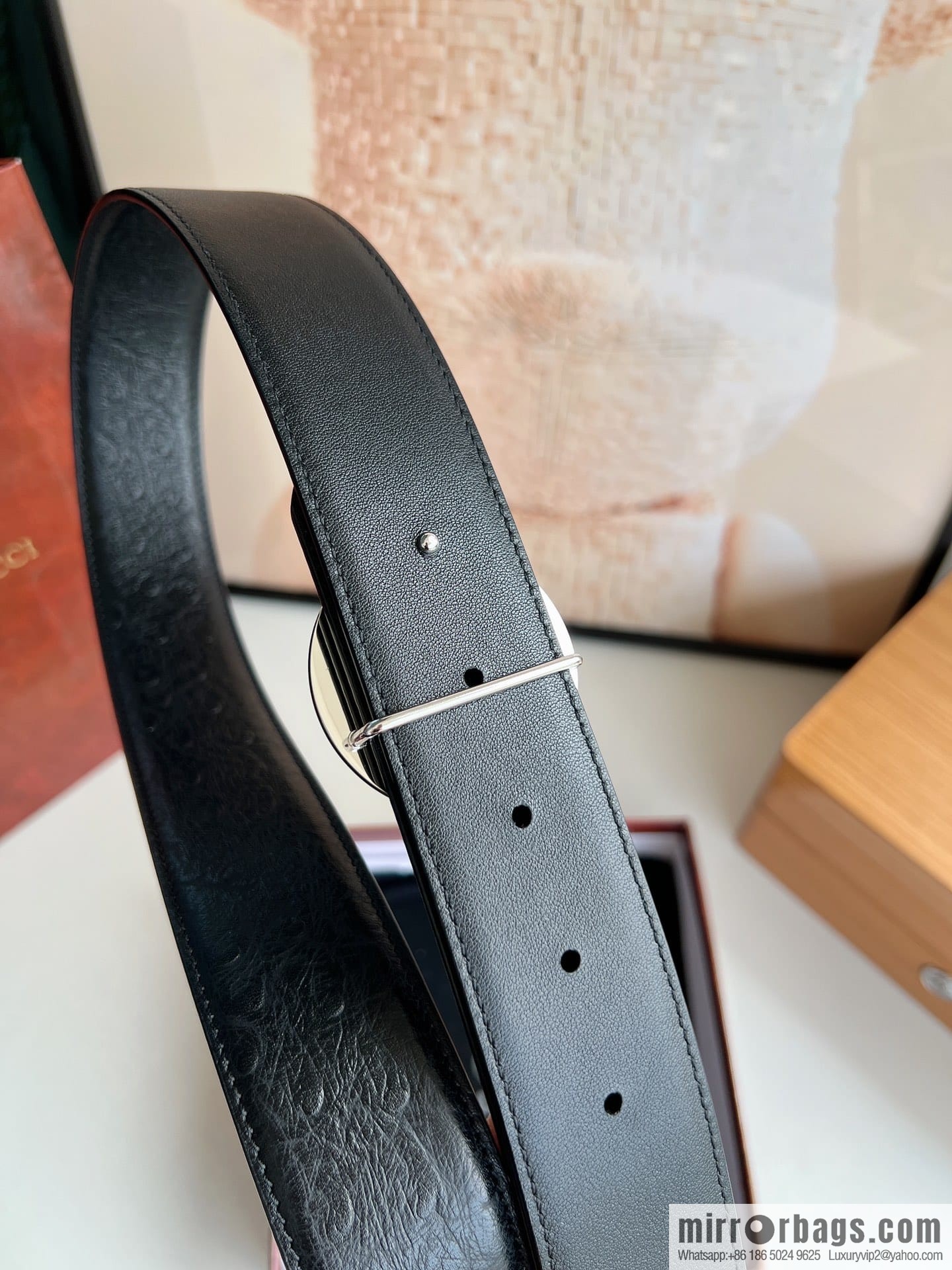 Stefano. Ricci Stephen, Selected Cowhide Press Textured Belt 3.8cm