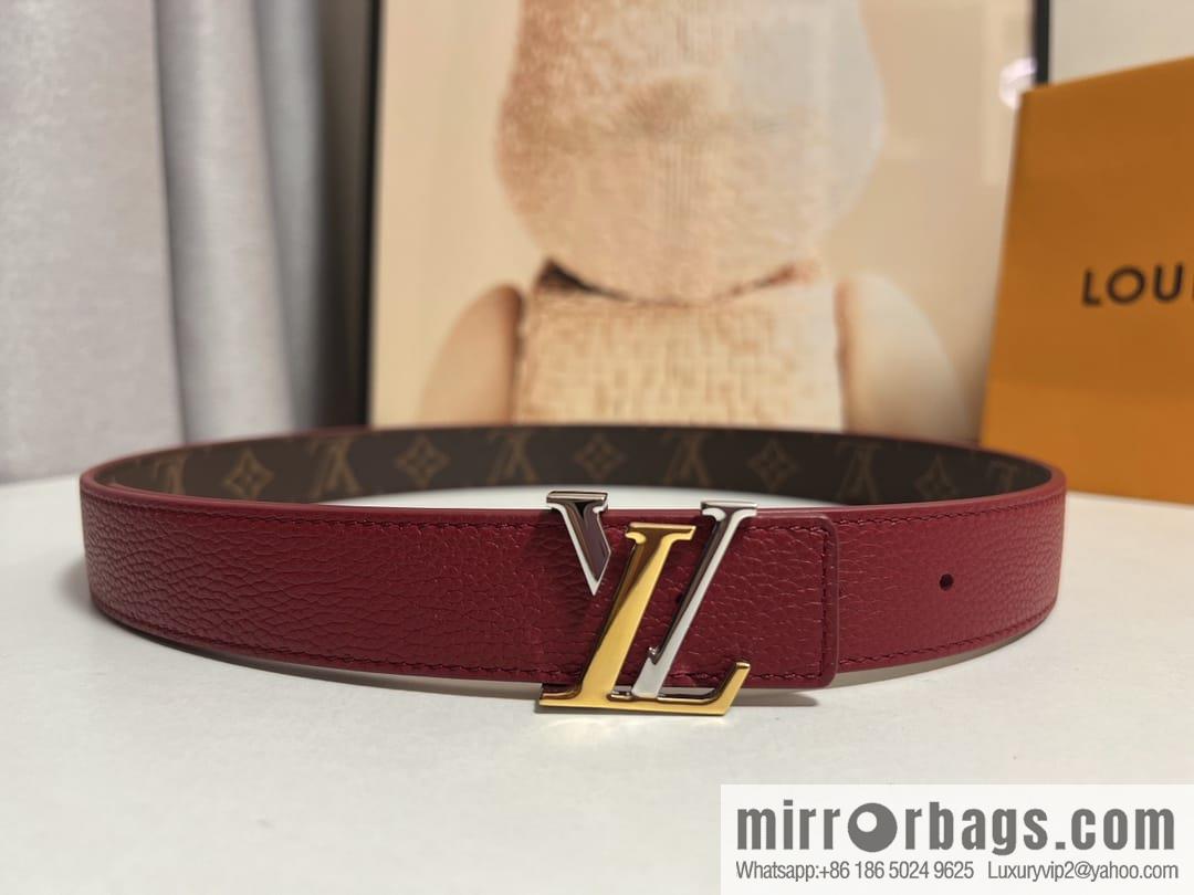 Louis Vuitton, women's double-sided belt 30mm