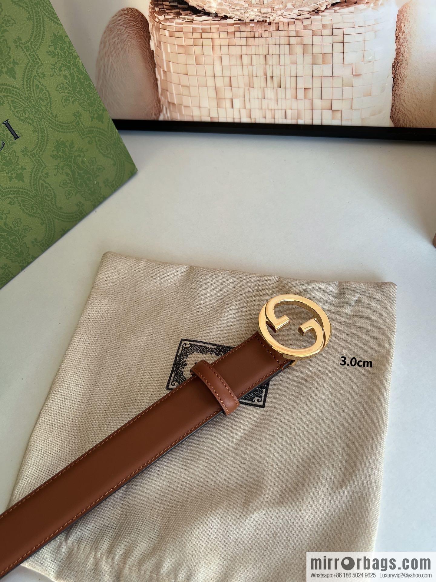 Gucci Gucci Blondie series narrow version 3.0cm women's belt